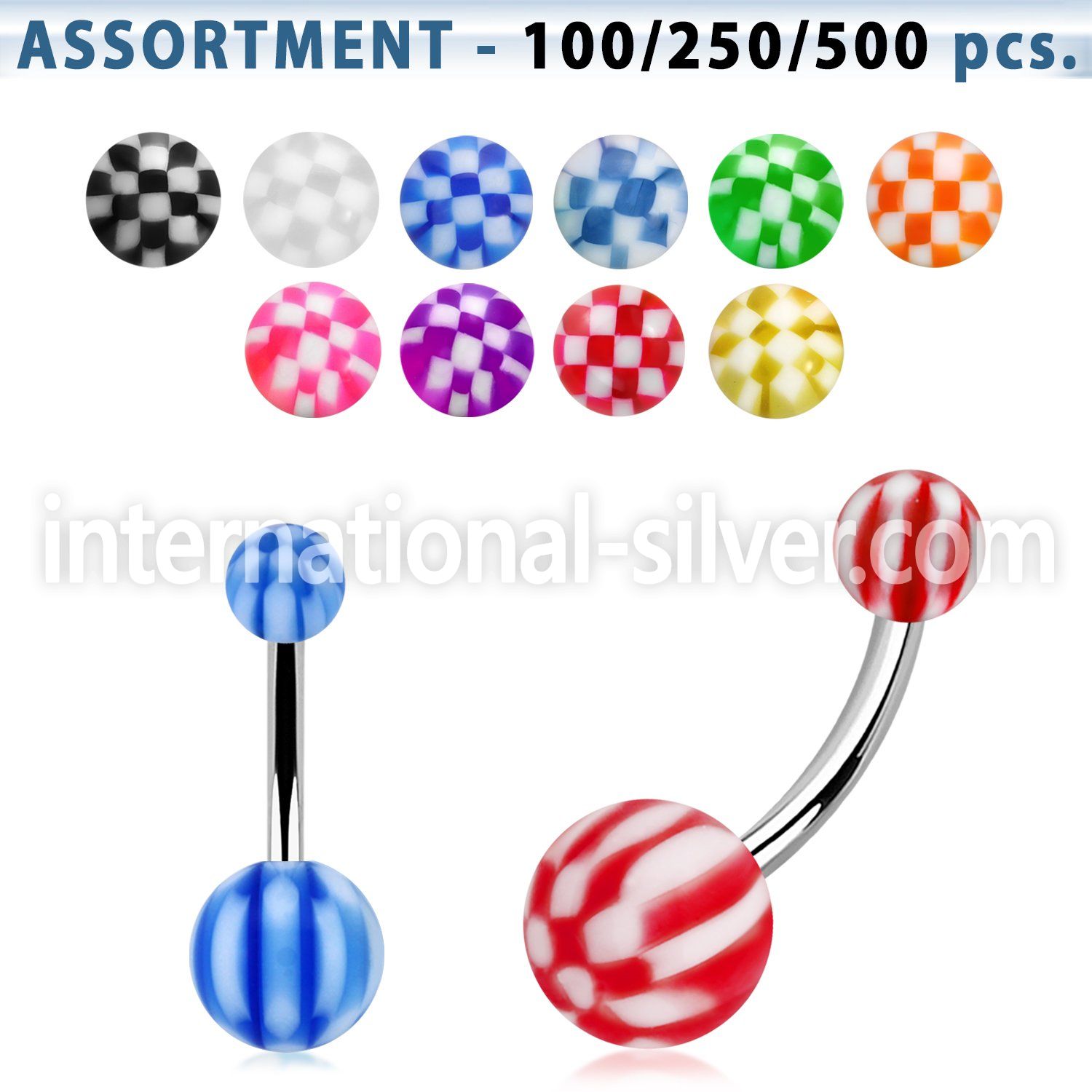 blk135 belly rings surgical steel 316l with acrylic parts belly button