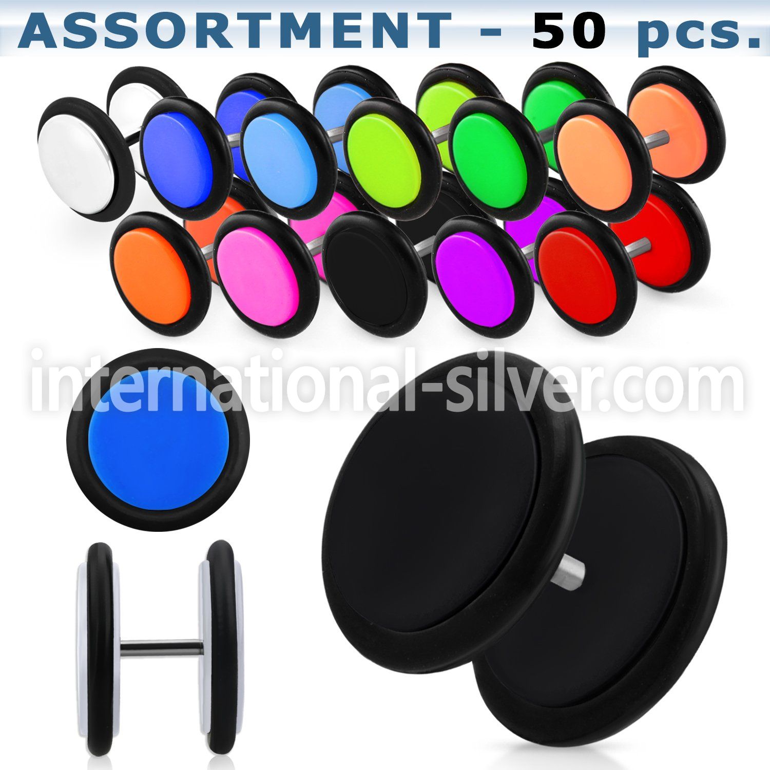 blk169 cheaters  illusion plugs and tapers acrylic body jewelry belly button