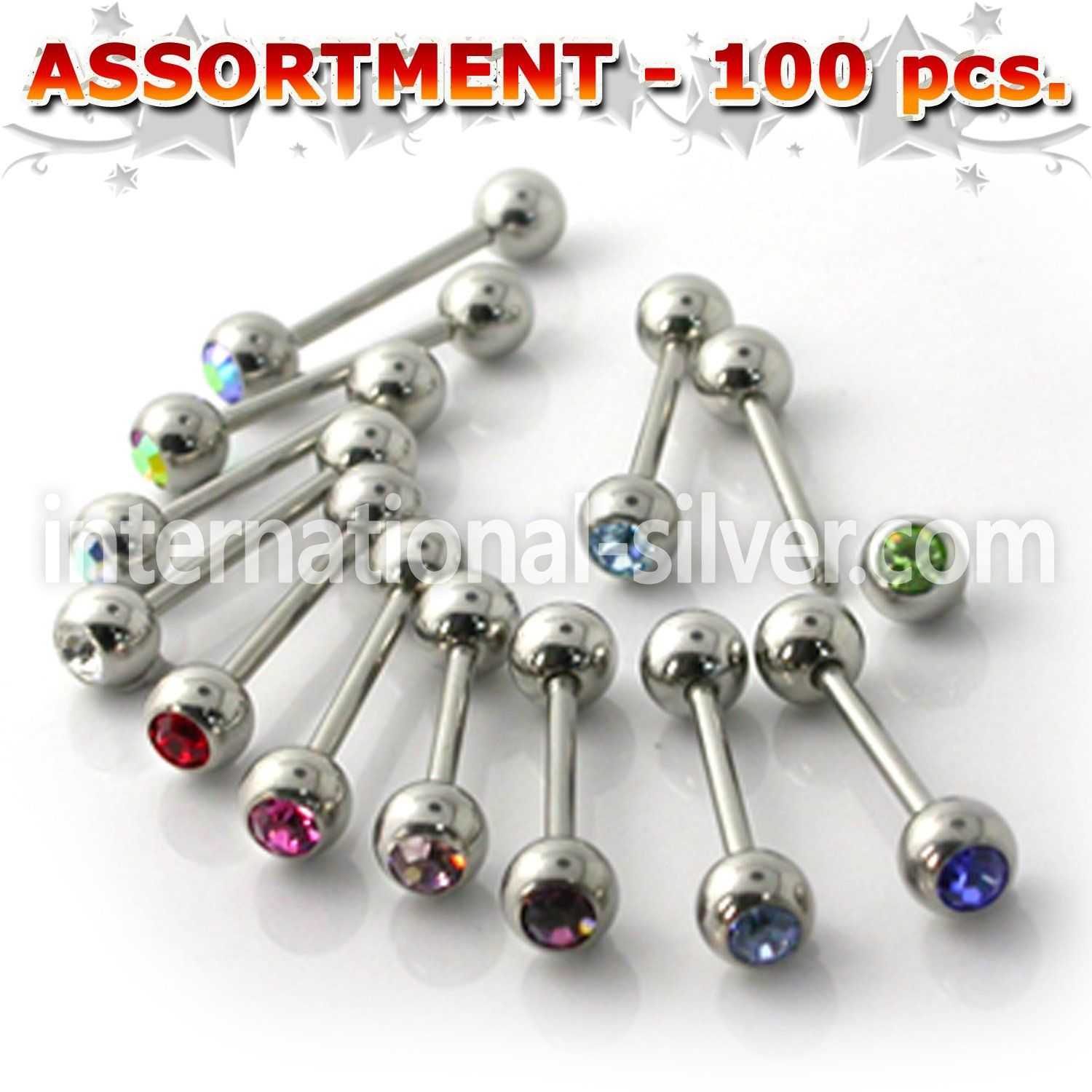 blk17 straight barbells surgical steel 316l tongue