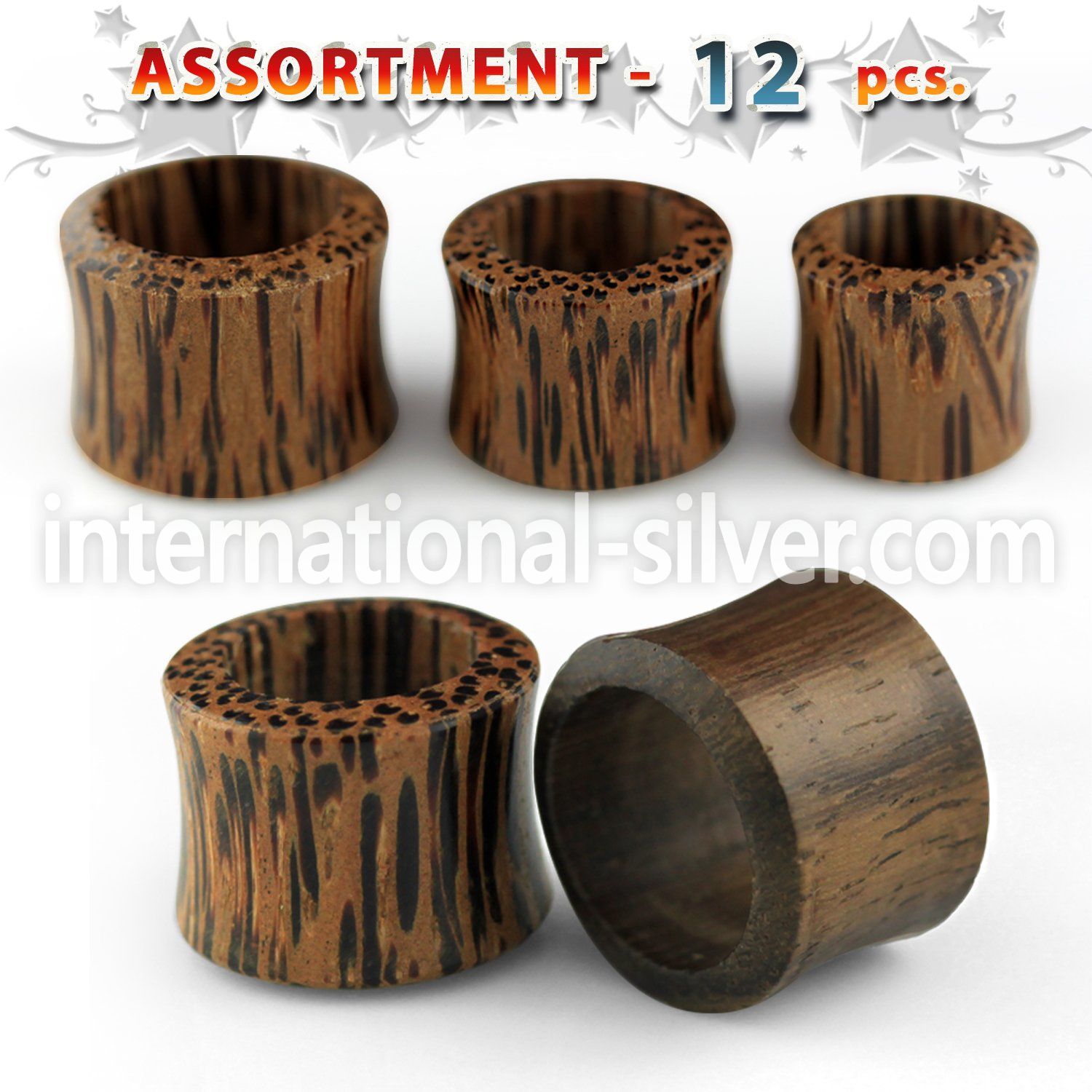 blk216 tunnels gauges organic body jewelry ear lobe