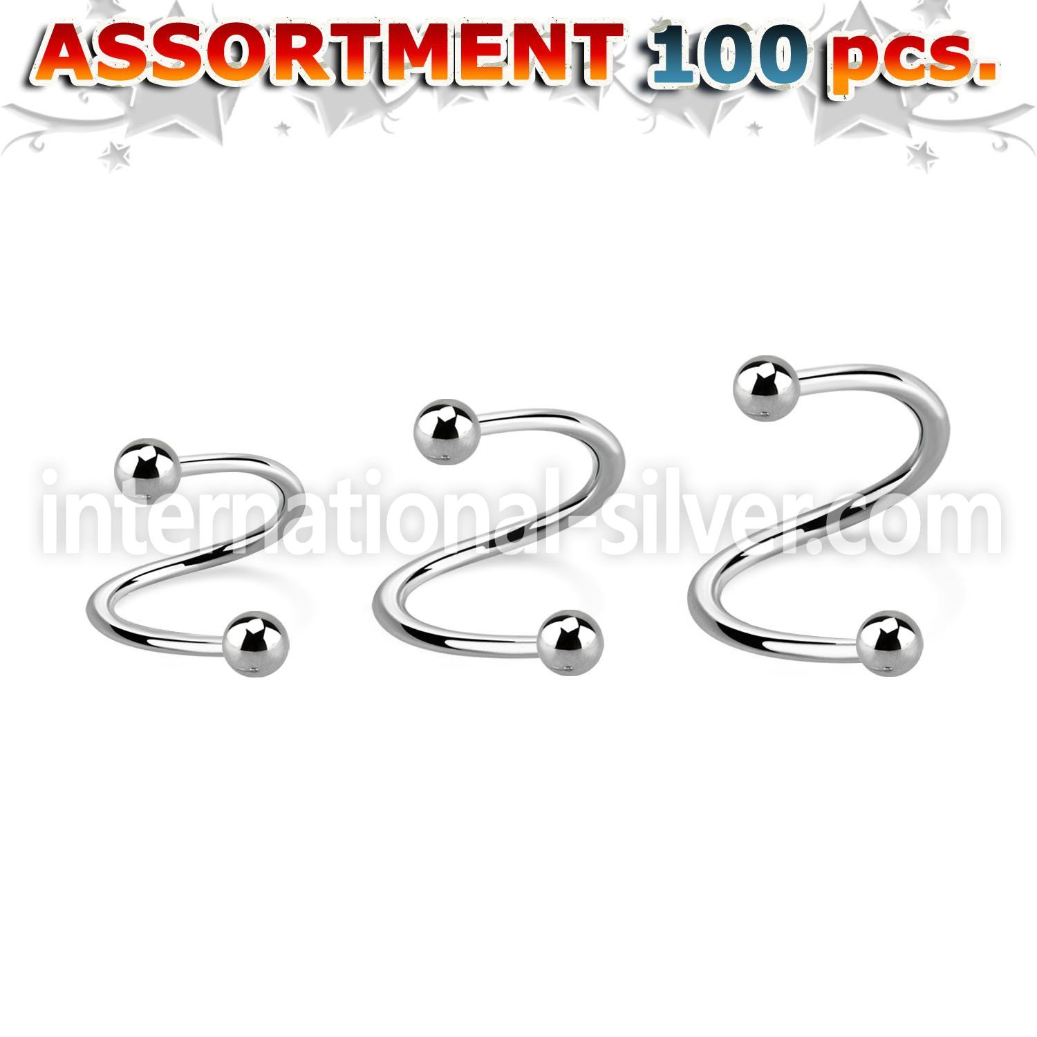 blk219a spirals twisters surgical steel 316l eyebrow