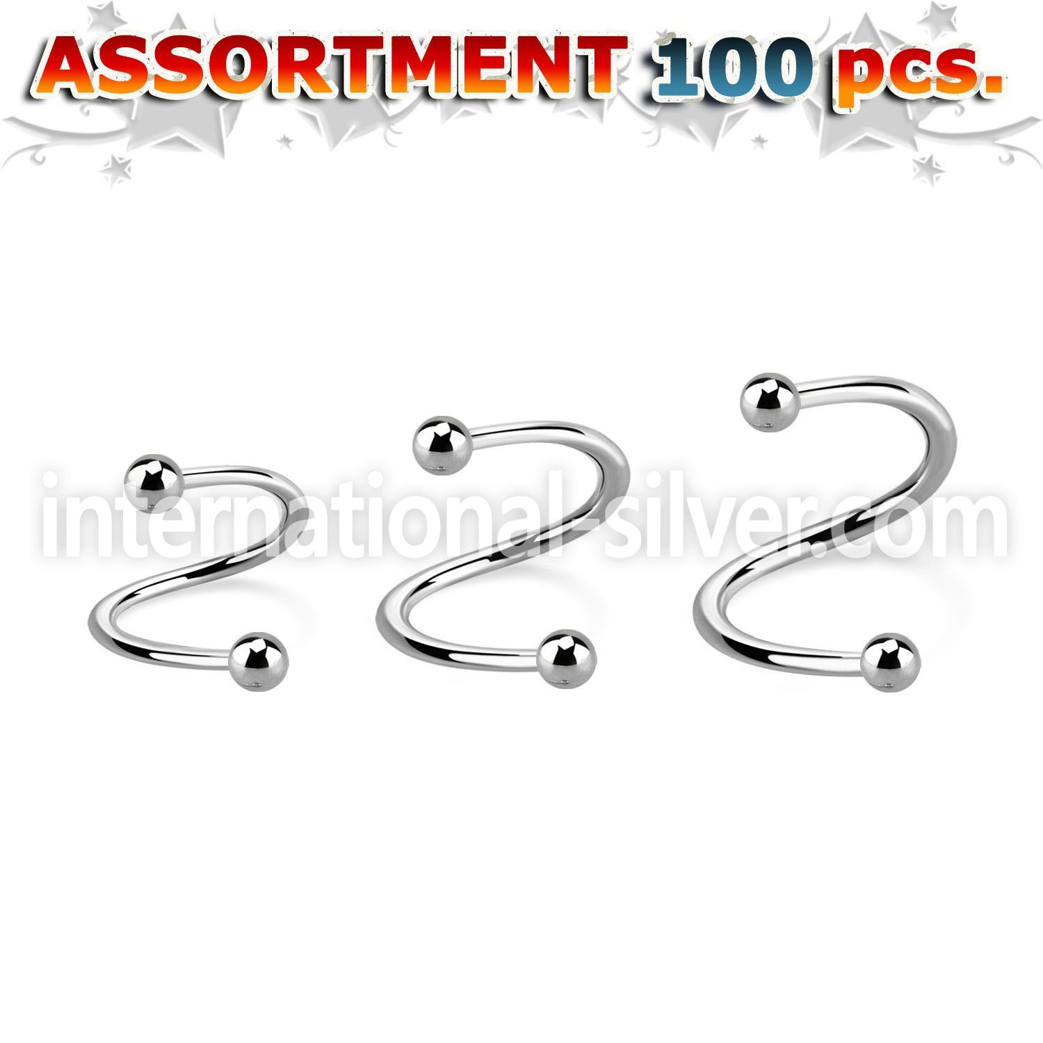 blk219b spirals twisters surgical steel 316l eyebrow