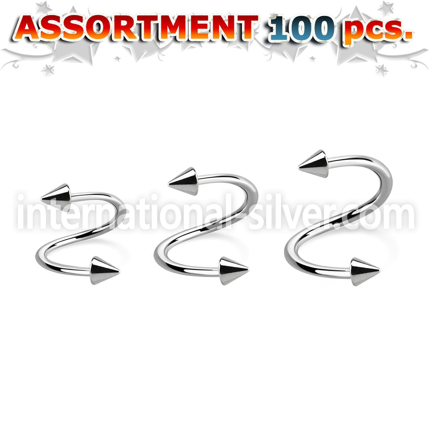 blk220a spirals twisters surgical steel 316l eyebrow