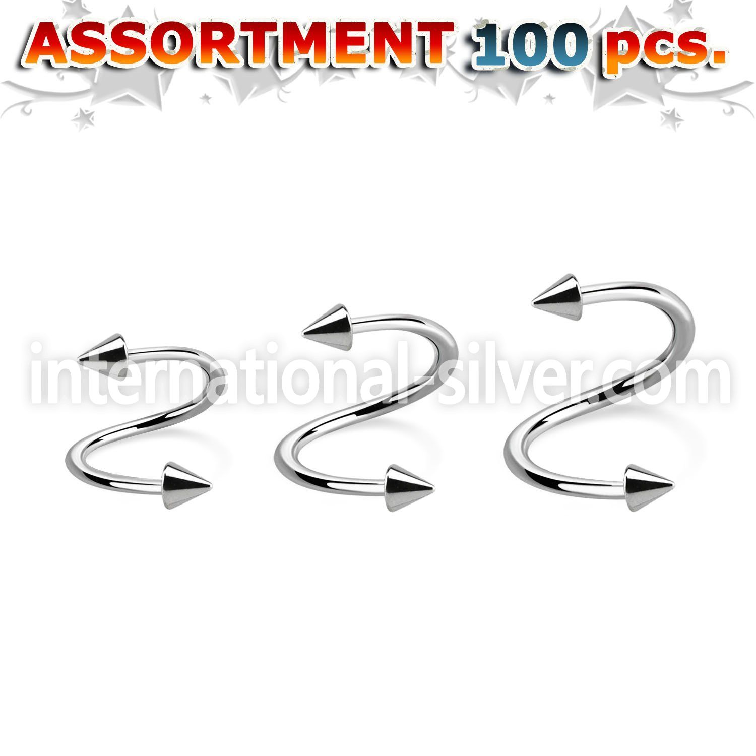 blk220b spirals twisters surgical steel 316l eyebrow