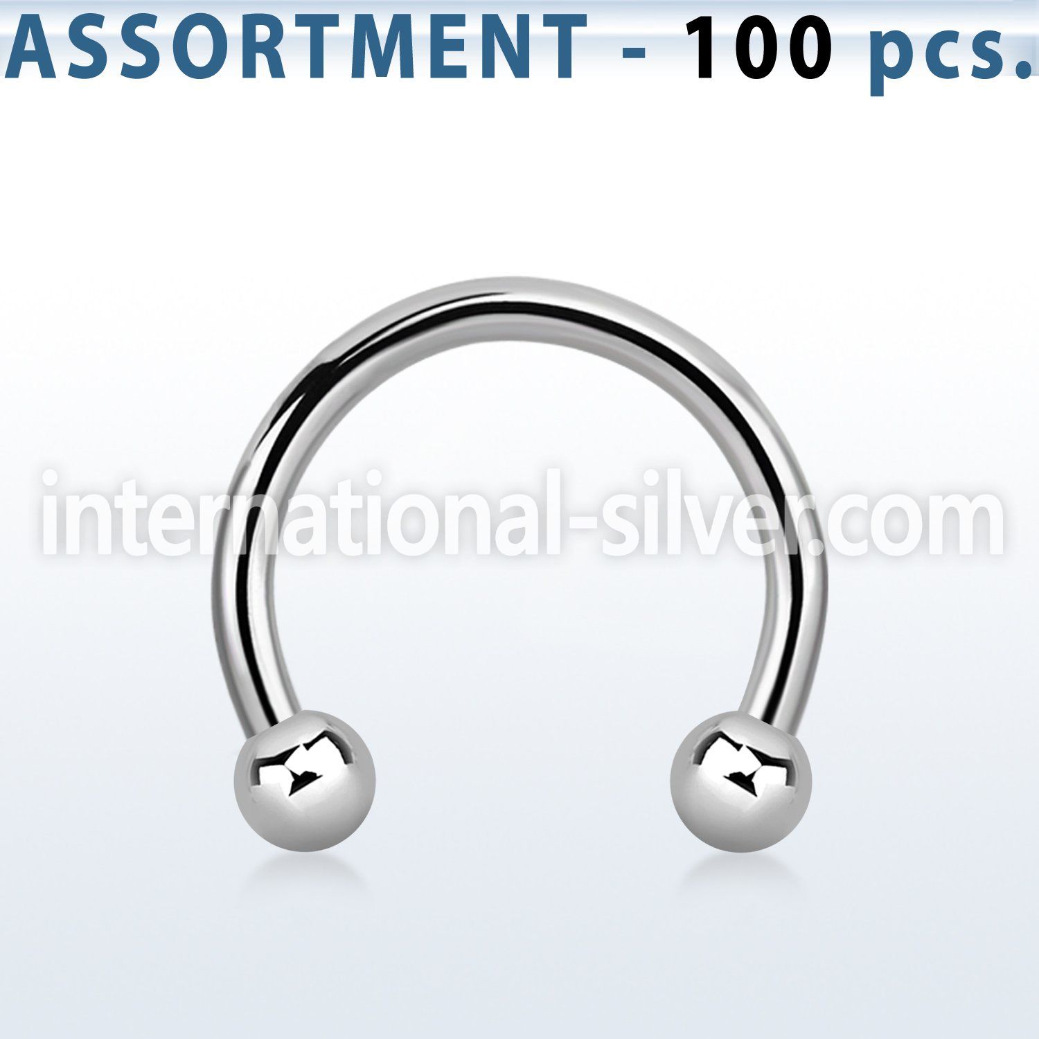 blk22b horseshoes surgical steel 316l belly button