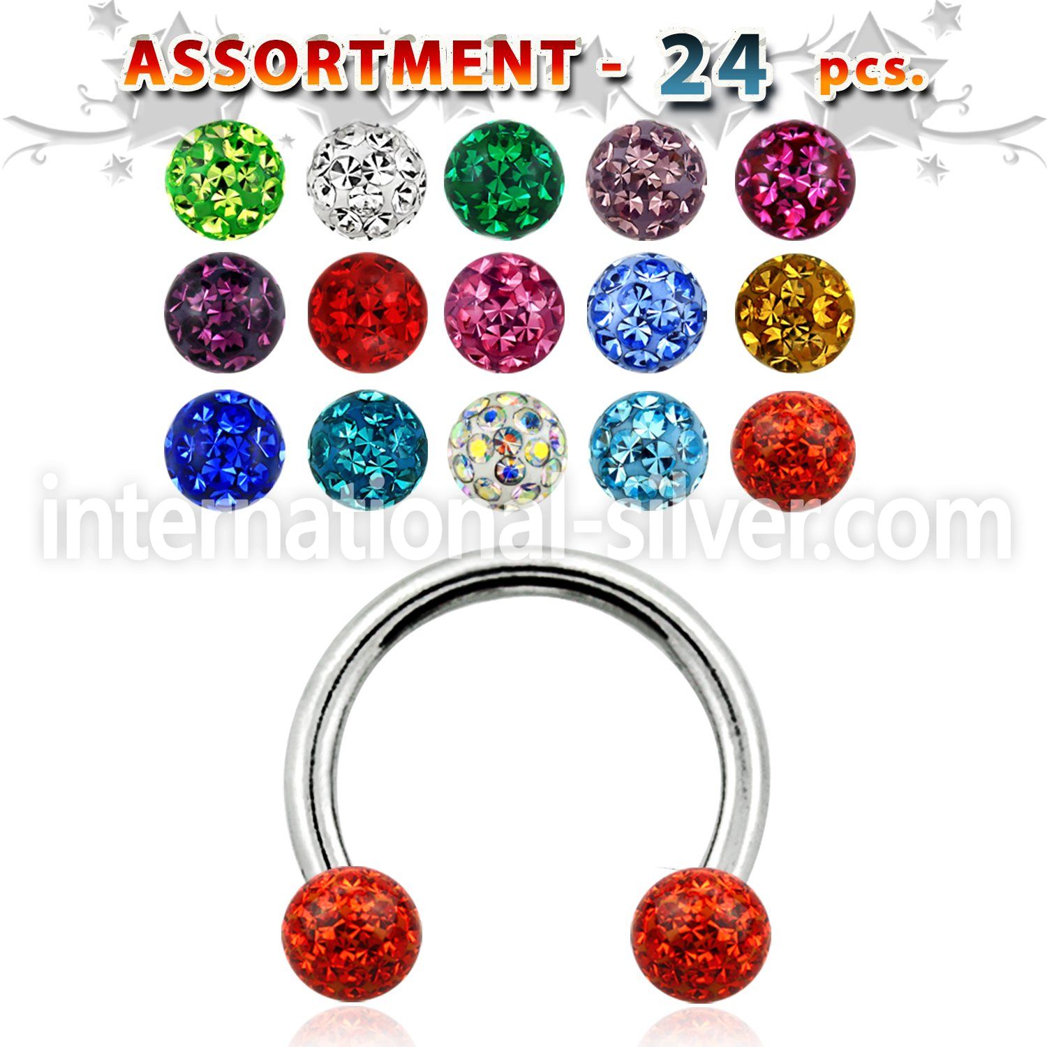 blk285 horseshoes surgical steel 316l belly button