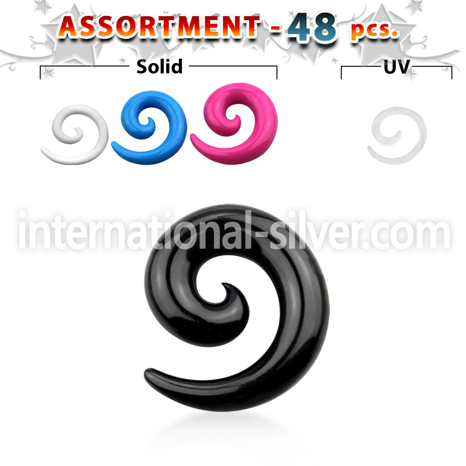 blk286 tapers acrylic body jewelry ear lobe