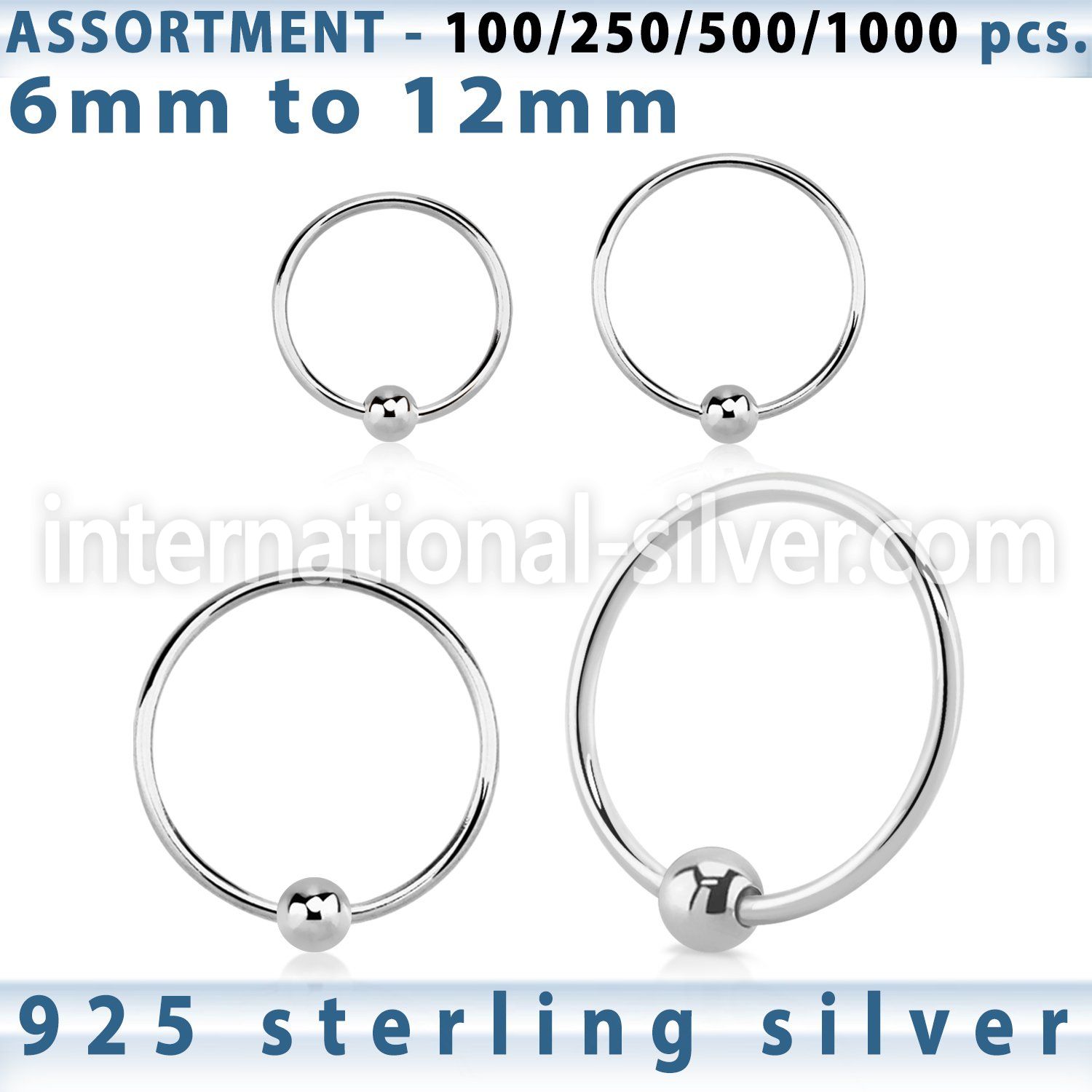 blk290 nose hoop silver 925 nose