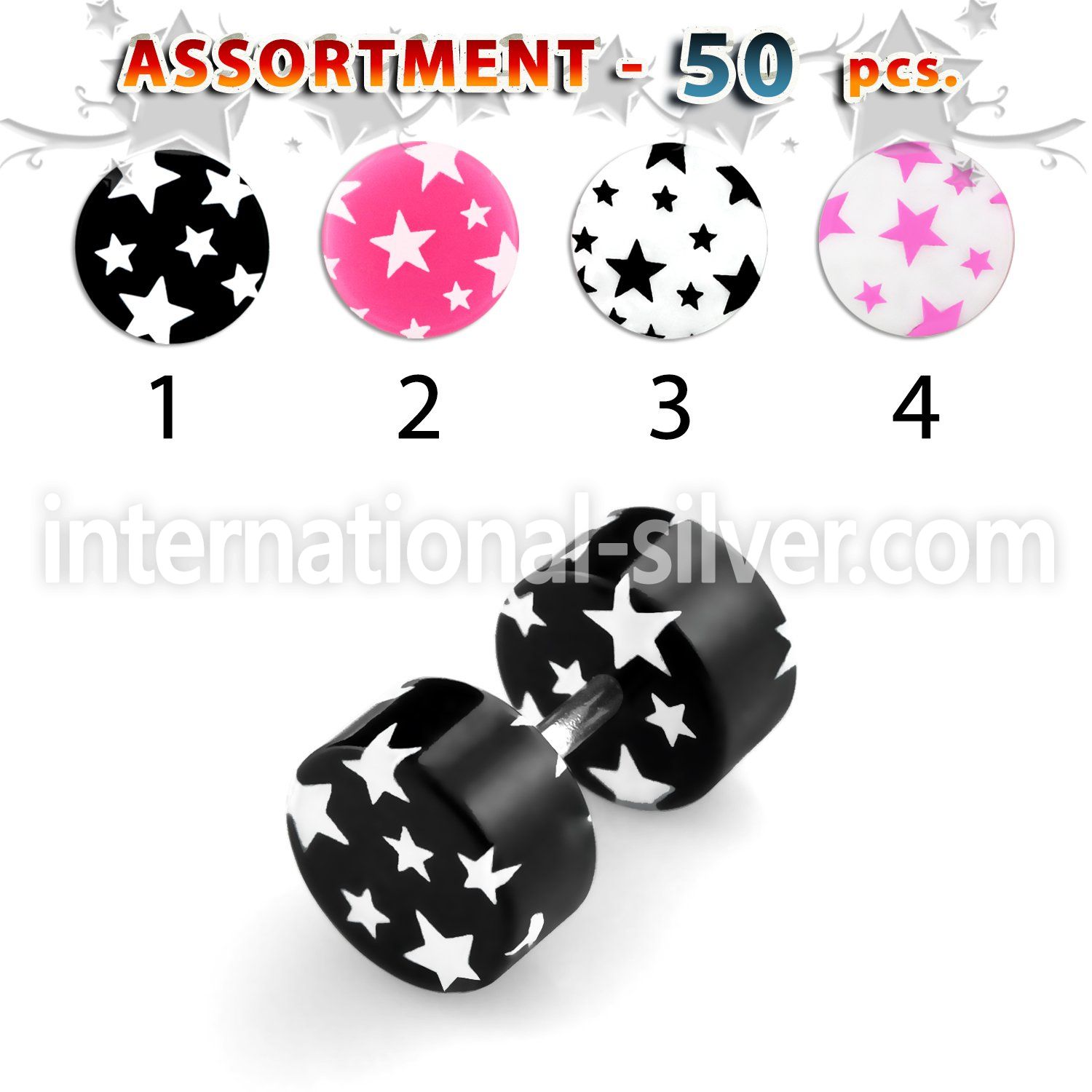 blk307 cheaters  illusion plugs and tapers acrylic body jewelry belly button