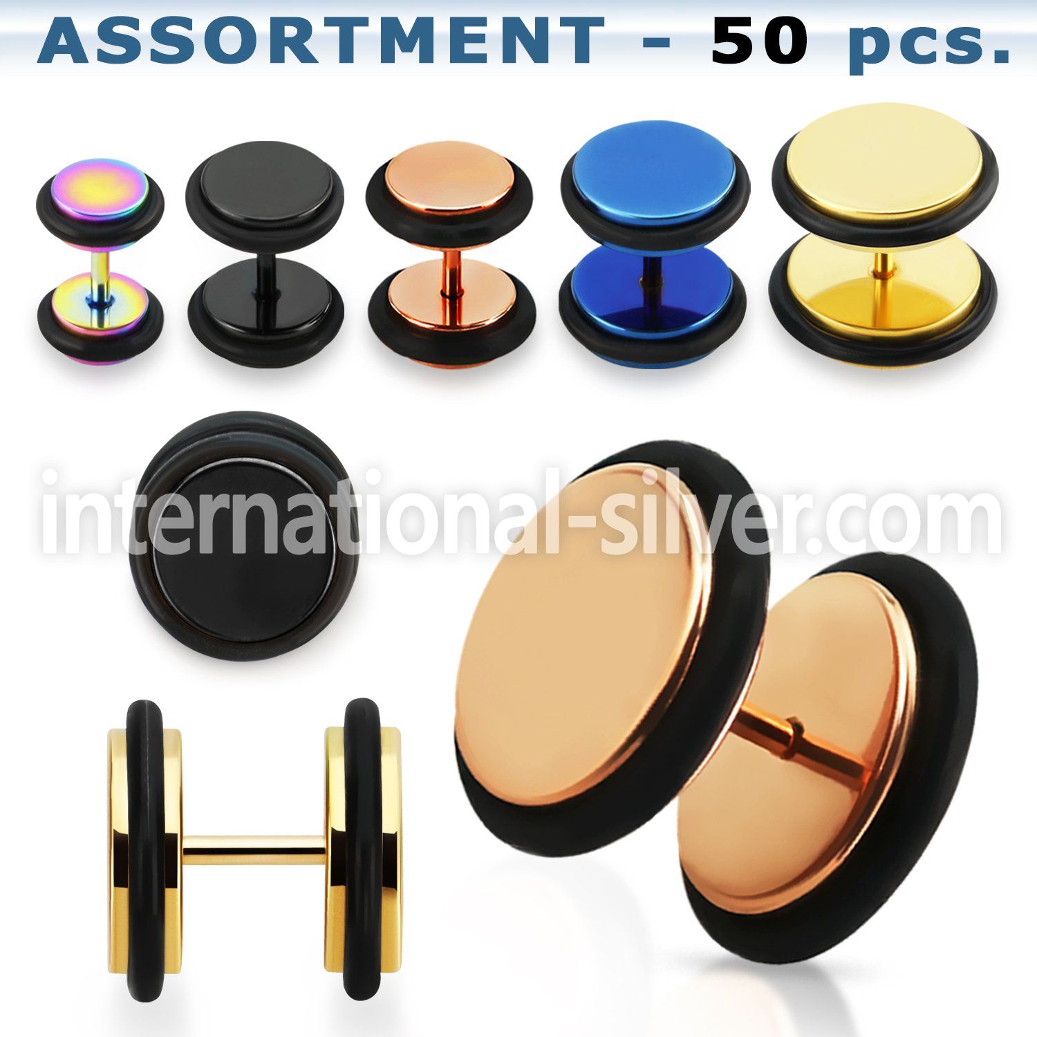 blk390 cheaters  illusion plugs and tapers anodized surgical steel 316l belly button