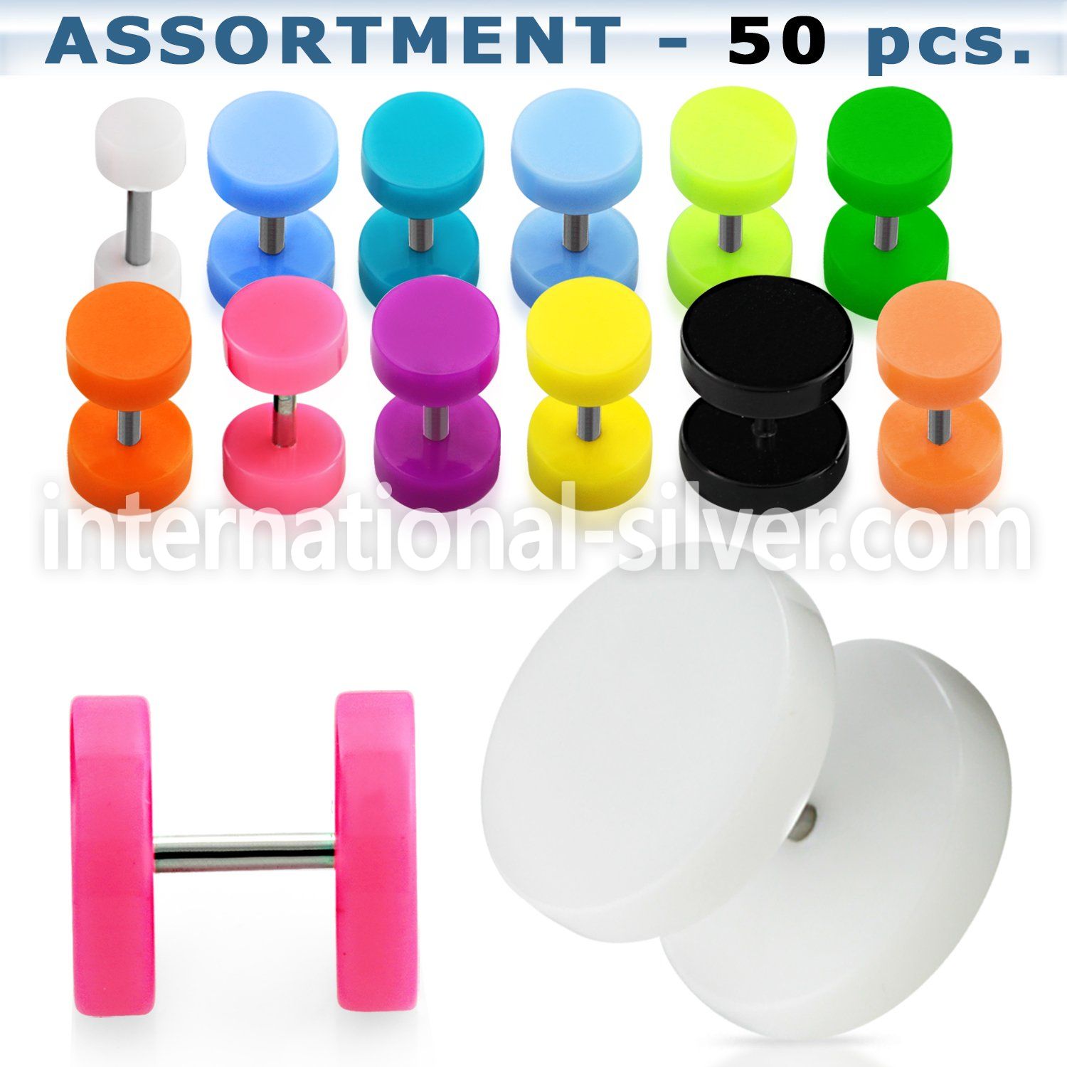 blk406 cheaters  illusion plugs and tapers acrylic body jewelry belly button