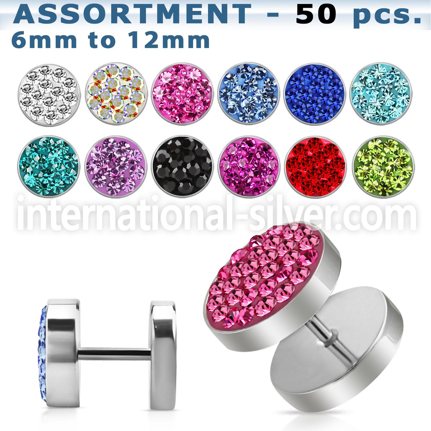 blk407 cheaters  illusion plugs and tapers surgical steel 316l belly button