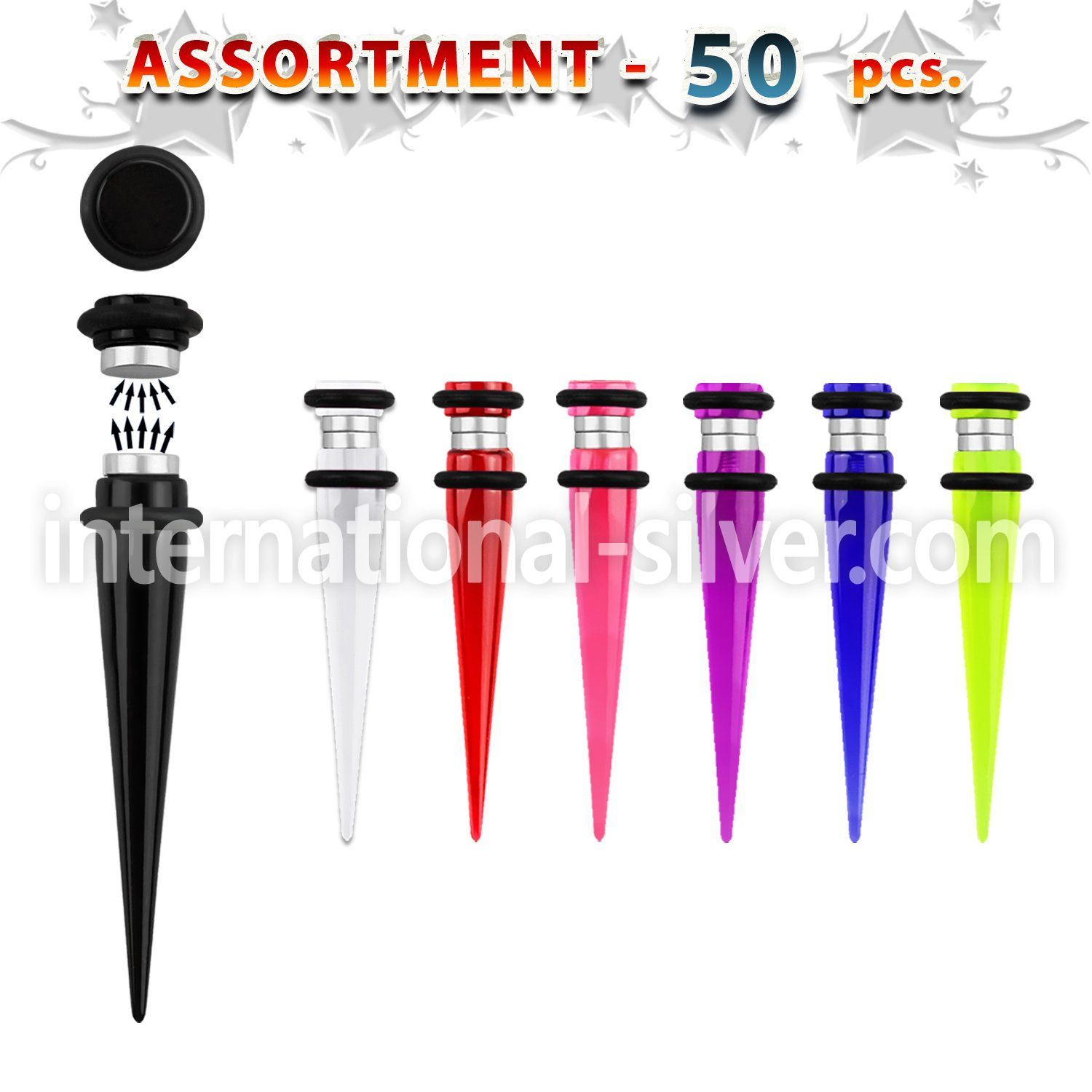 blk420 cheaters  illusion plugs and tapers acrylic body jewelry belly button
