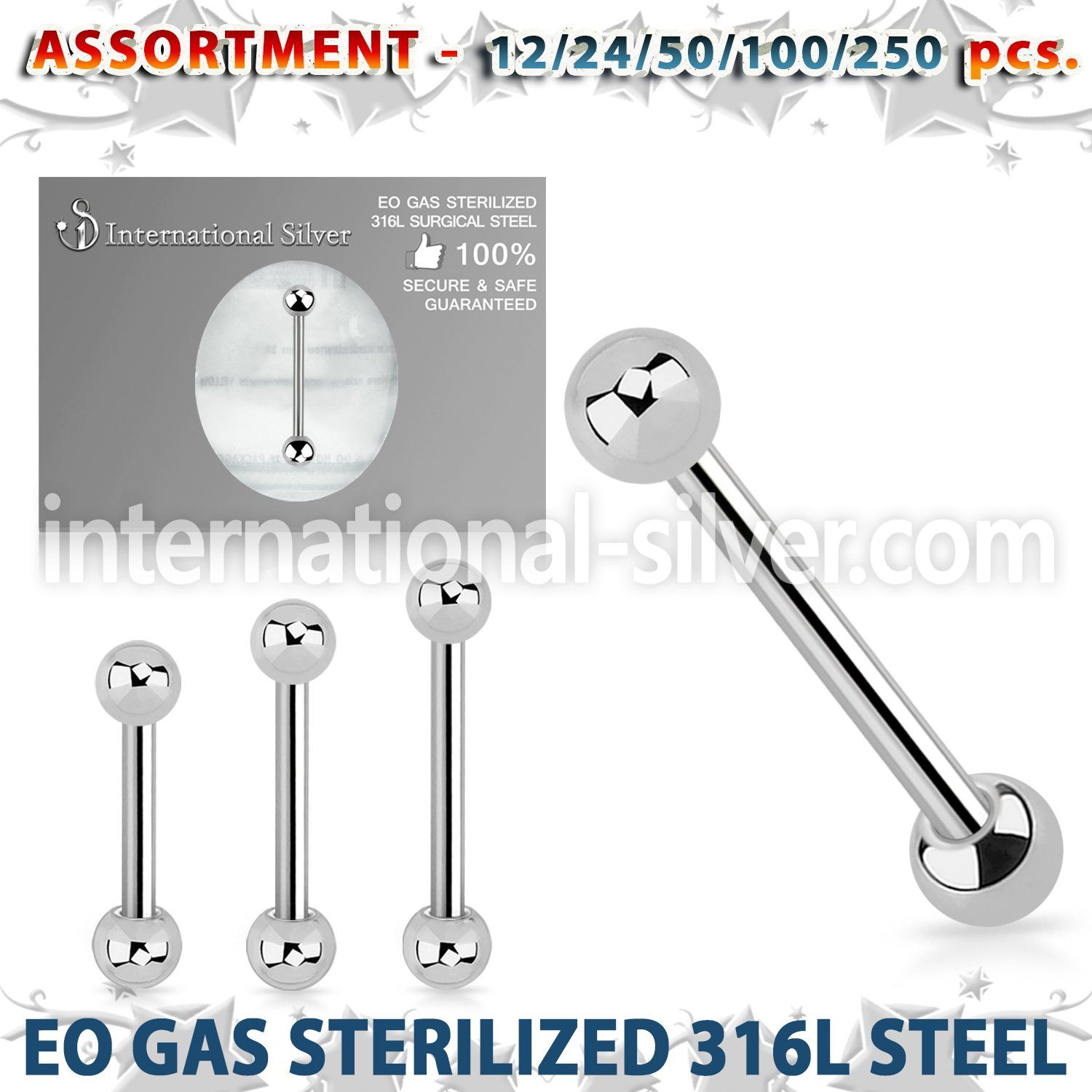 blk476 straight barbells surgical steel 316l eyebrow