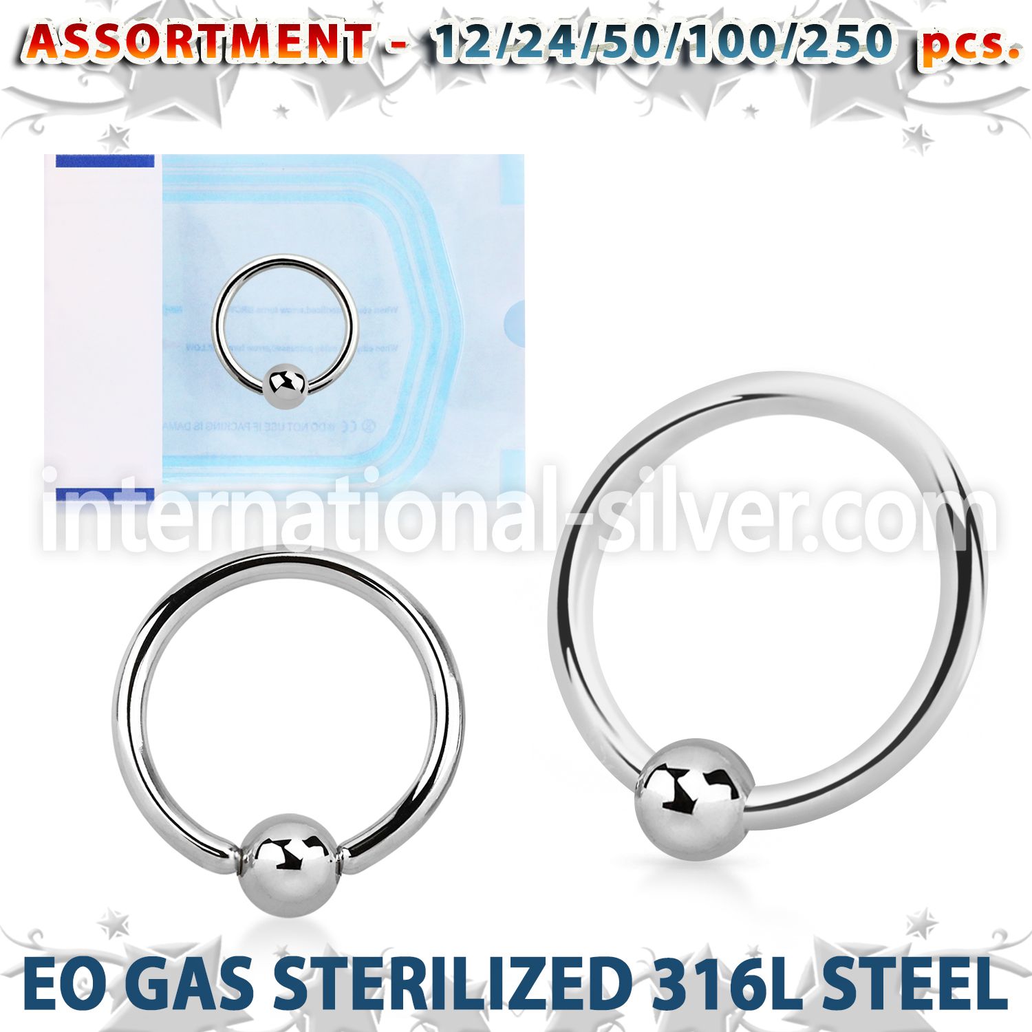 blk478 hoops captive rings surgical steel 316l helix