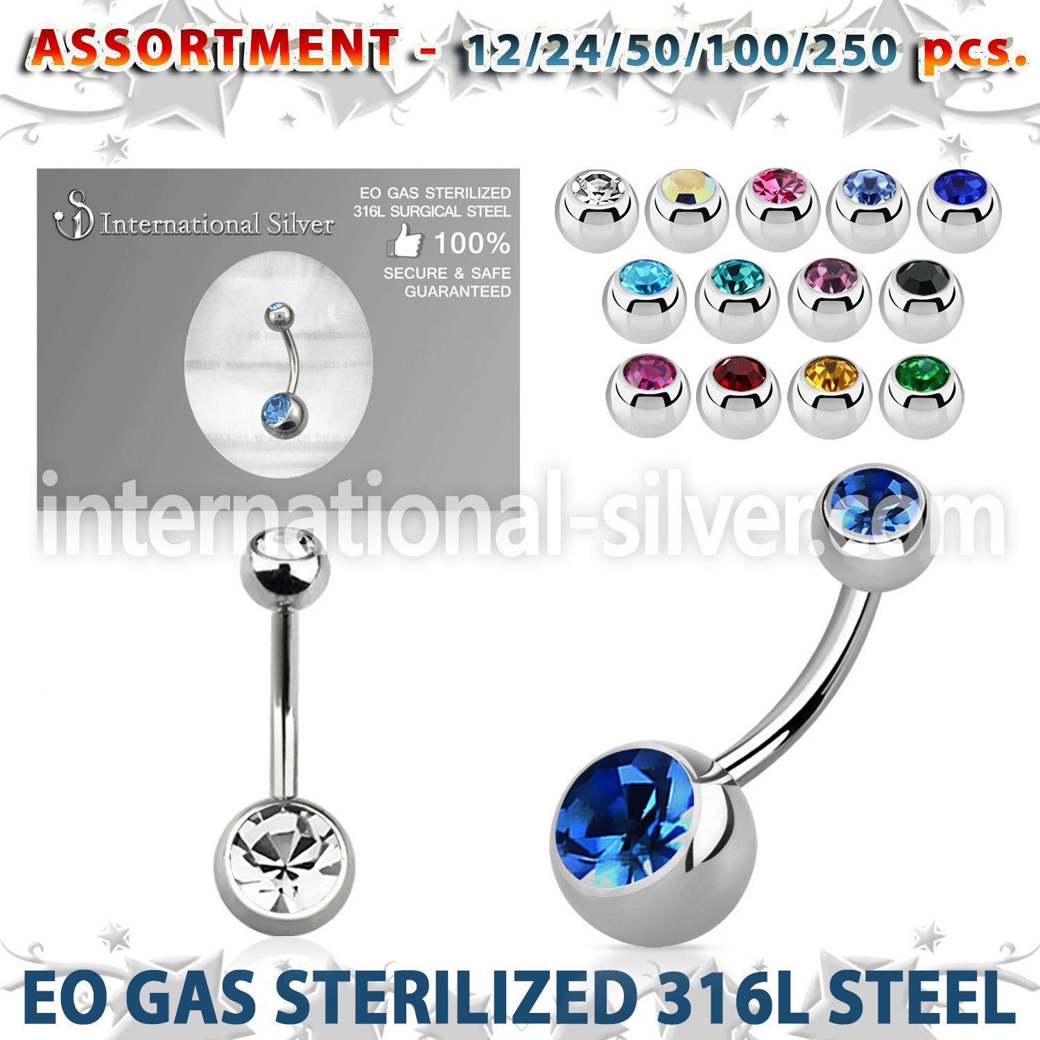 blk484 belly rings surgical steel 316l belly button