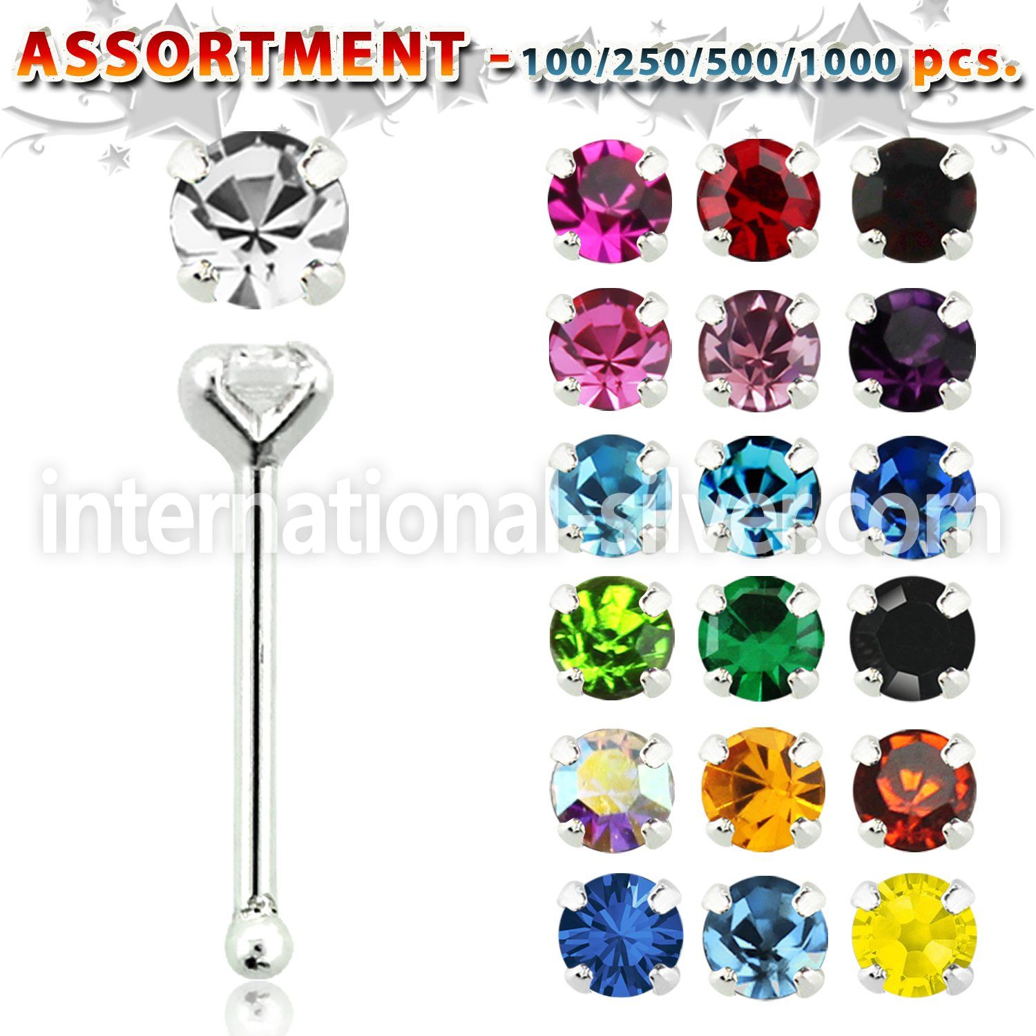 blk499 nose bone silver 925 nose