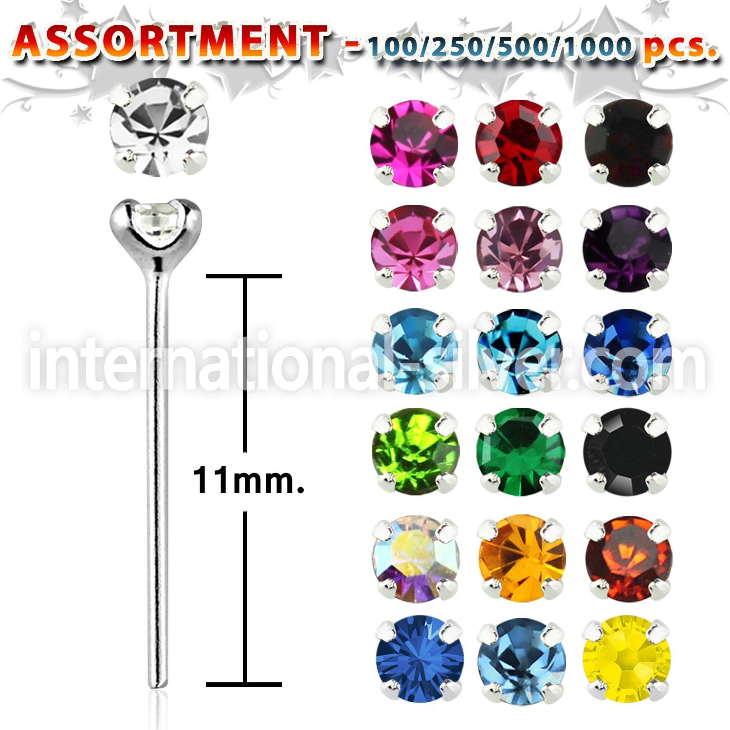 blk500 bend it to fit nose studs silver 925 nose