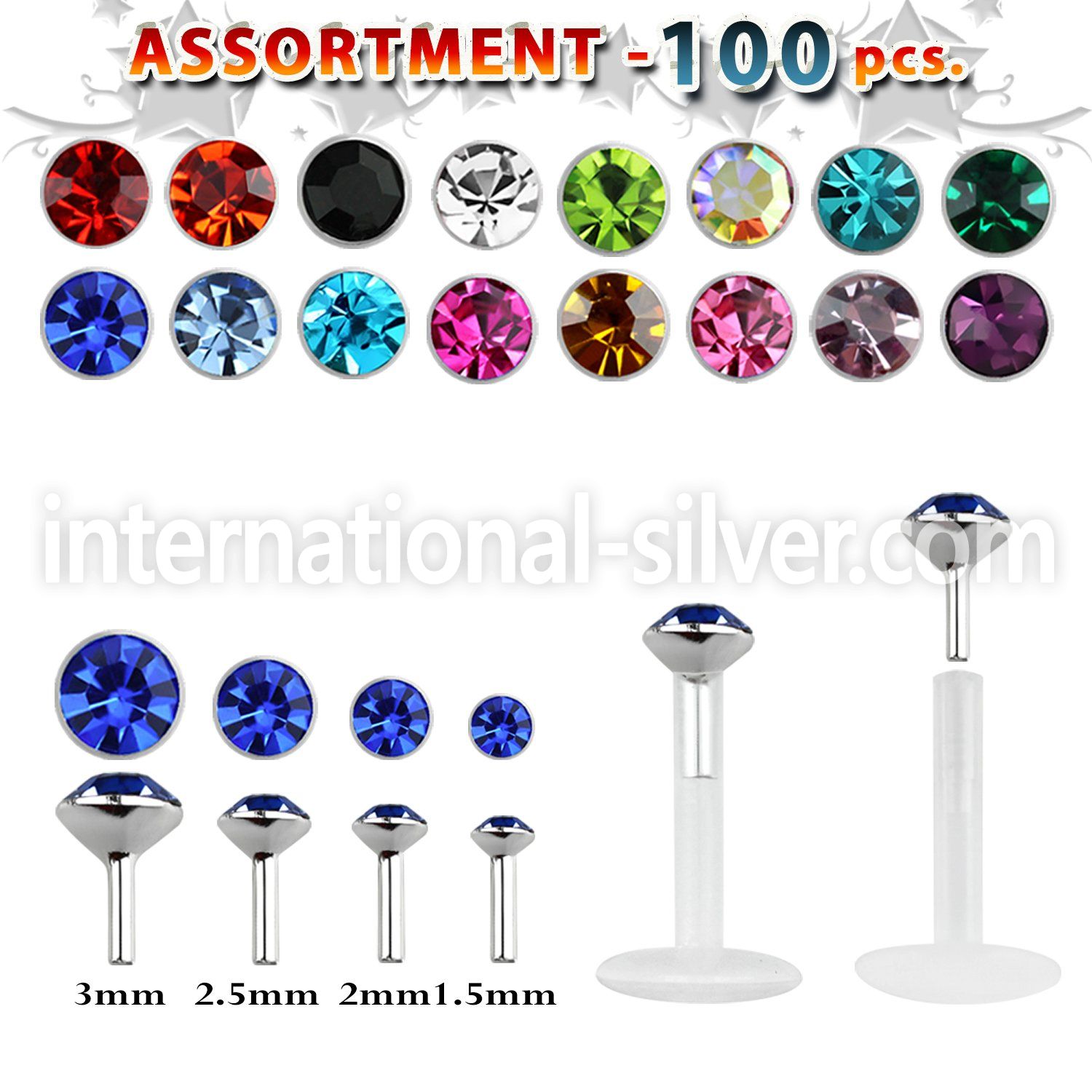 blk506 labrets lip rings bioflex ptfe labrets chin