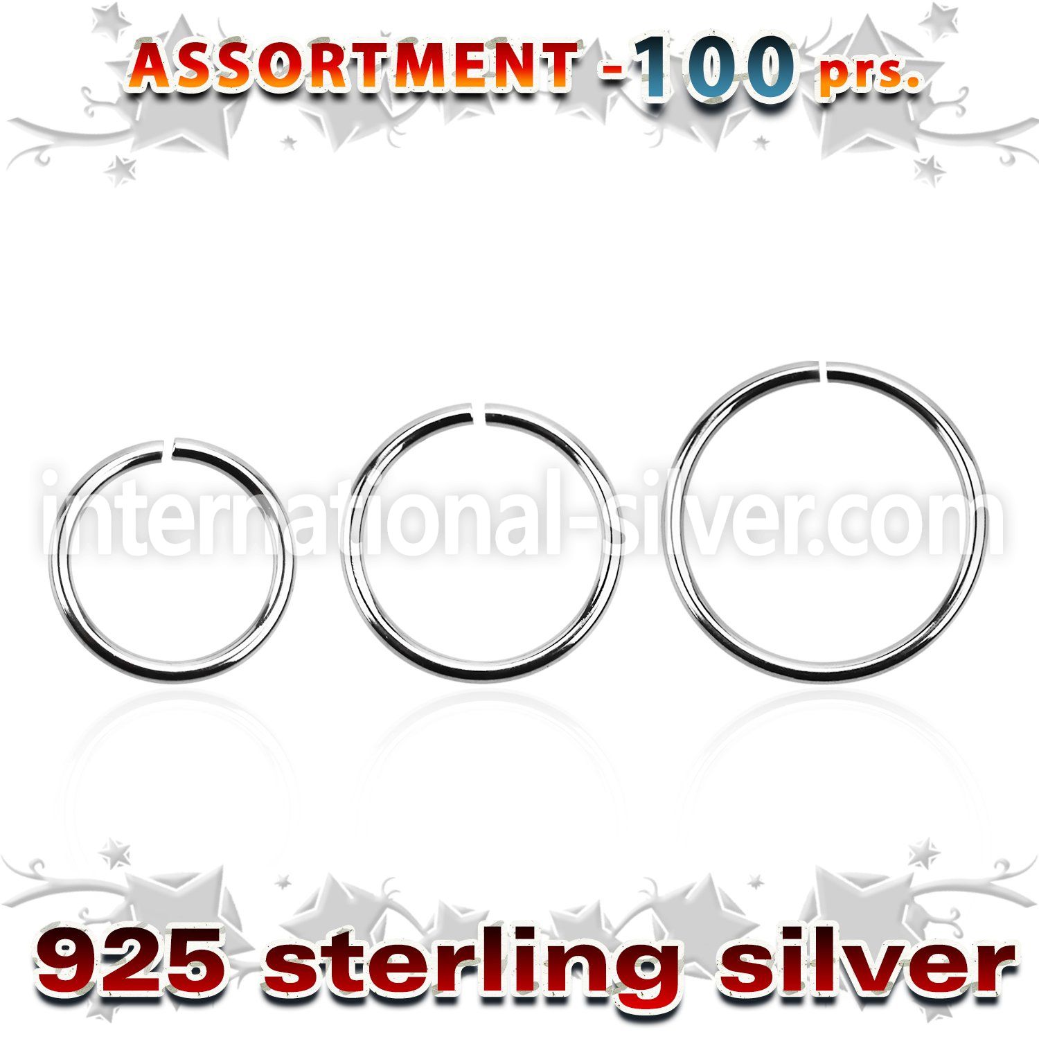 blk516 seamless segment rings silver 925 nose