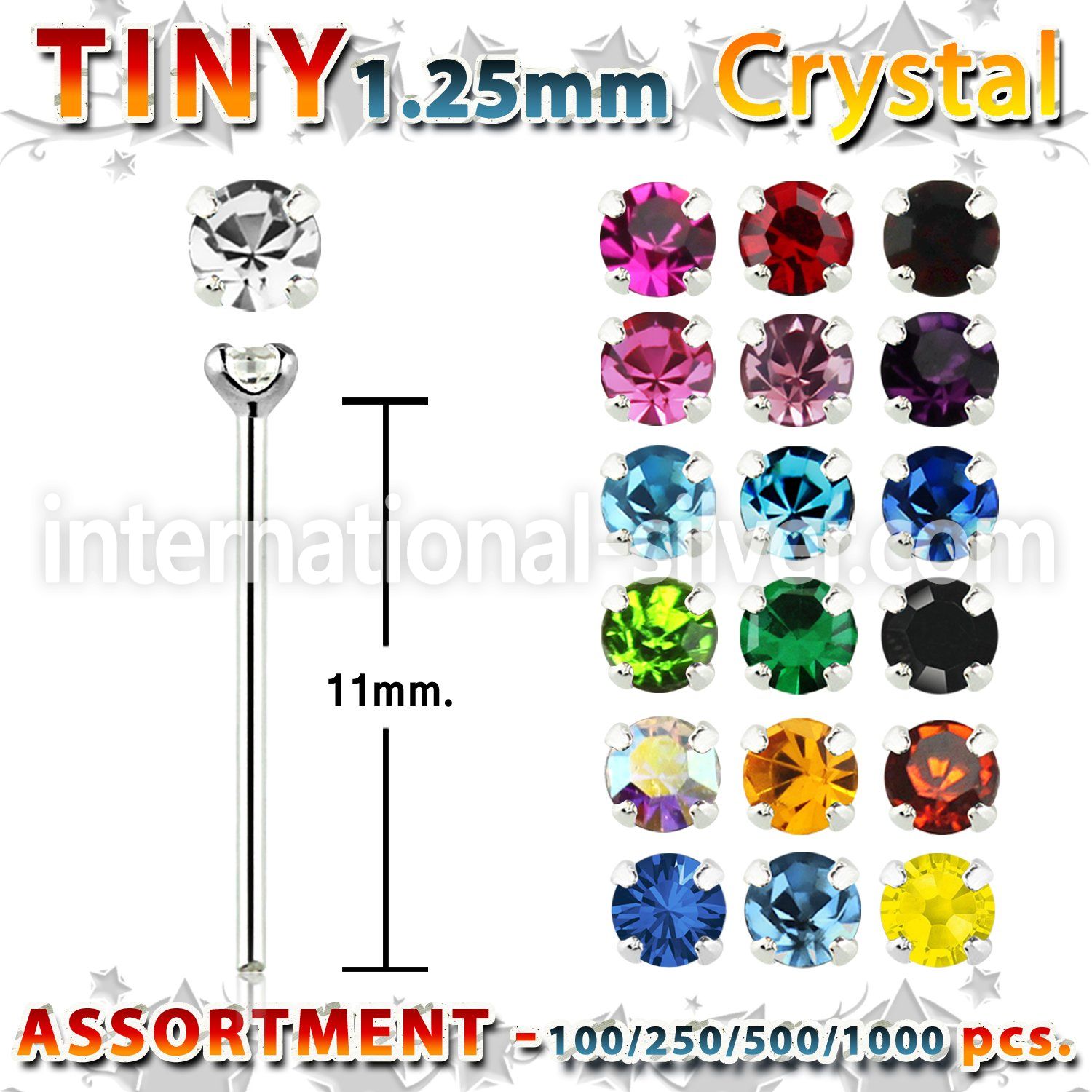 blk525 bend it to fit nose studs silver 925 nose