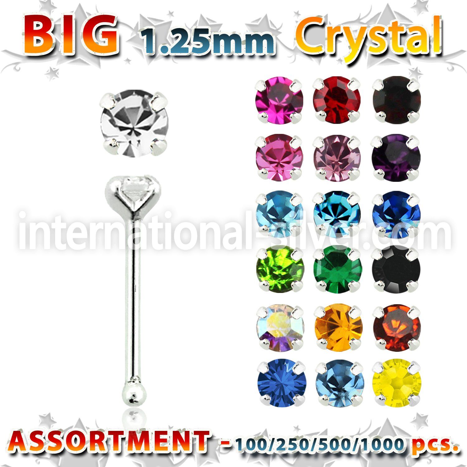 blk527 nose bone silver 925 nose