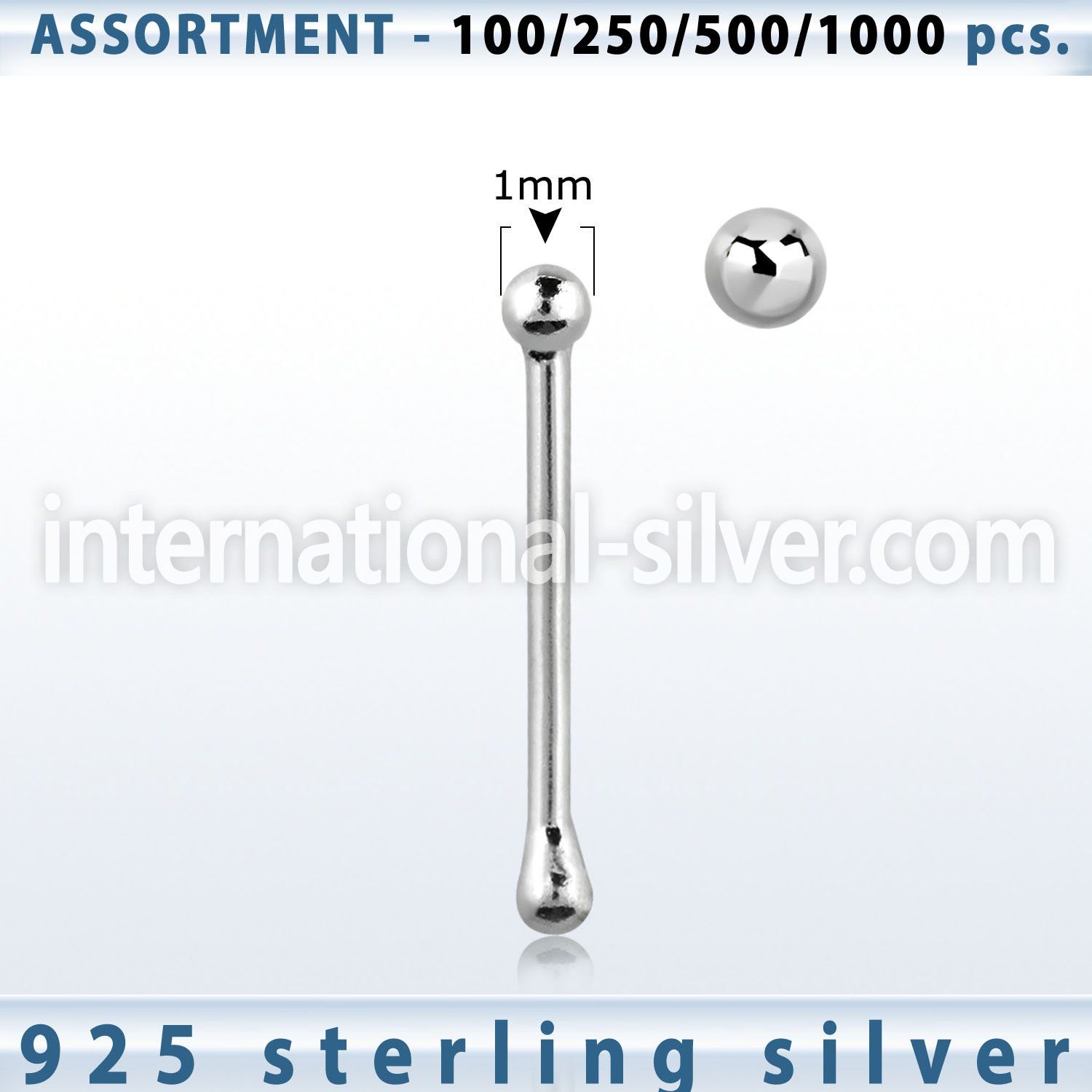 blk559 nose bone silver 925 nose