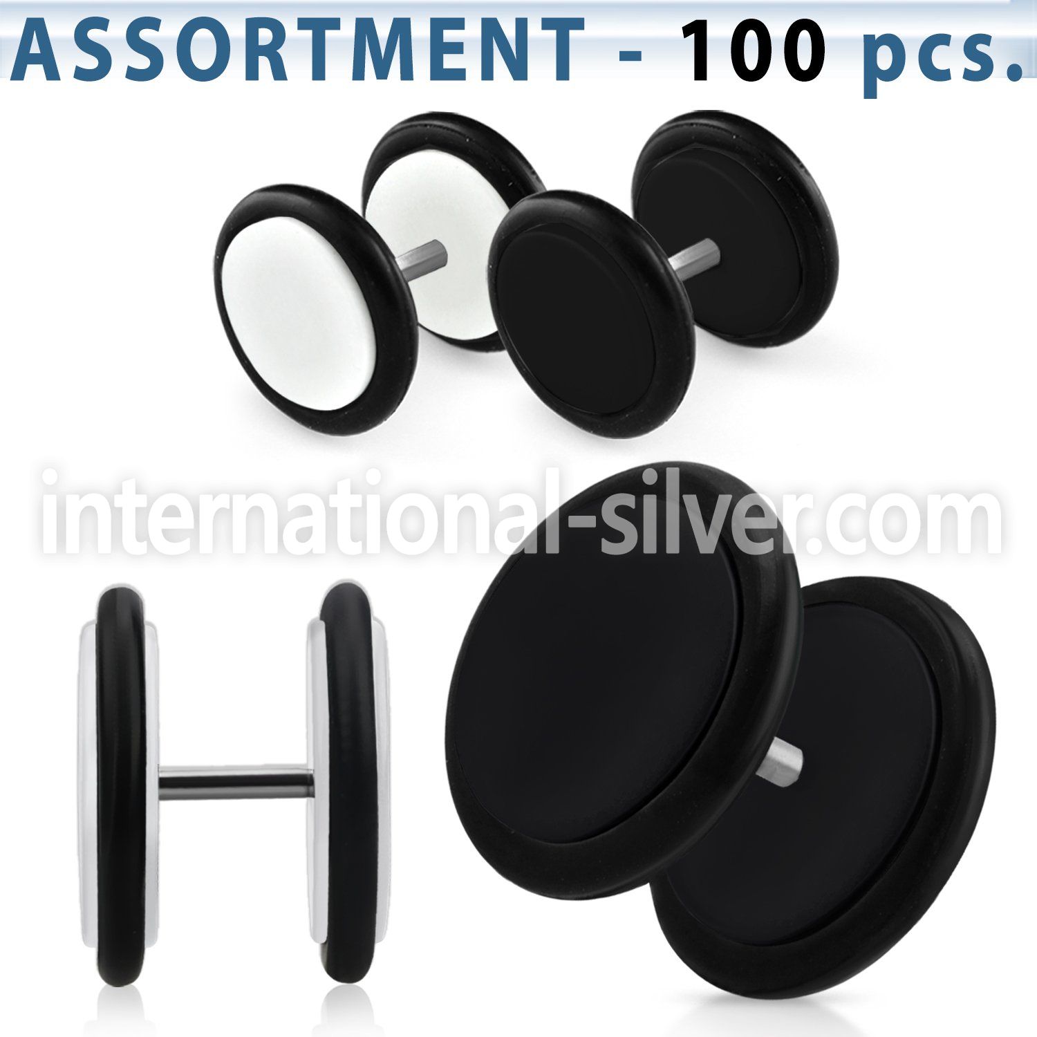 blk680 acrylic cheater fake plugs o rings 3mm 5mm 100pcs