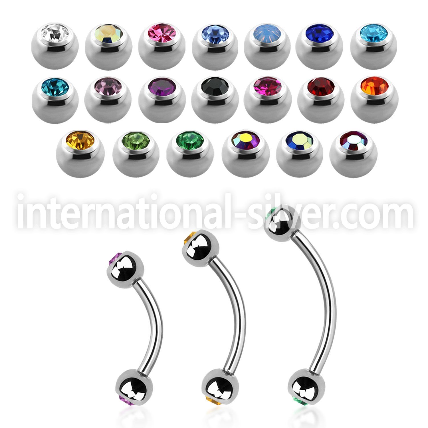 bn18jb3 surgical steel eyebrow bananas eyebrow piercing