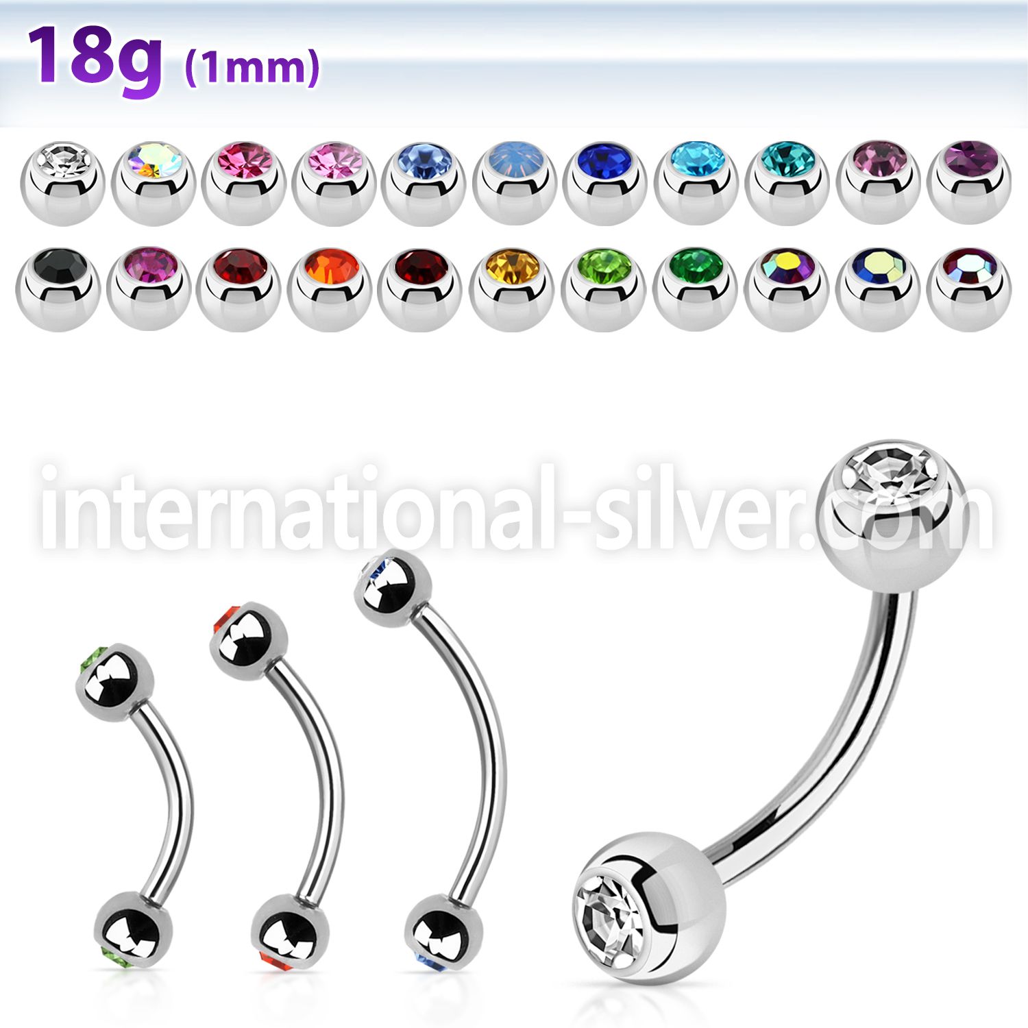 bn18jb3 surgical steel eyebrow bananas eyebrow piercing