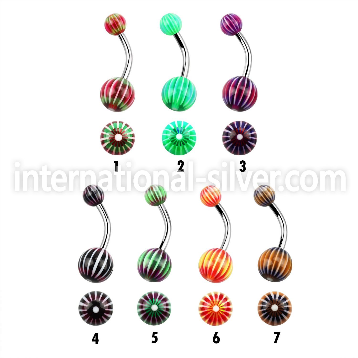 bndxd belly rings surgical steel 316l with acrylic parts belly button