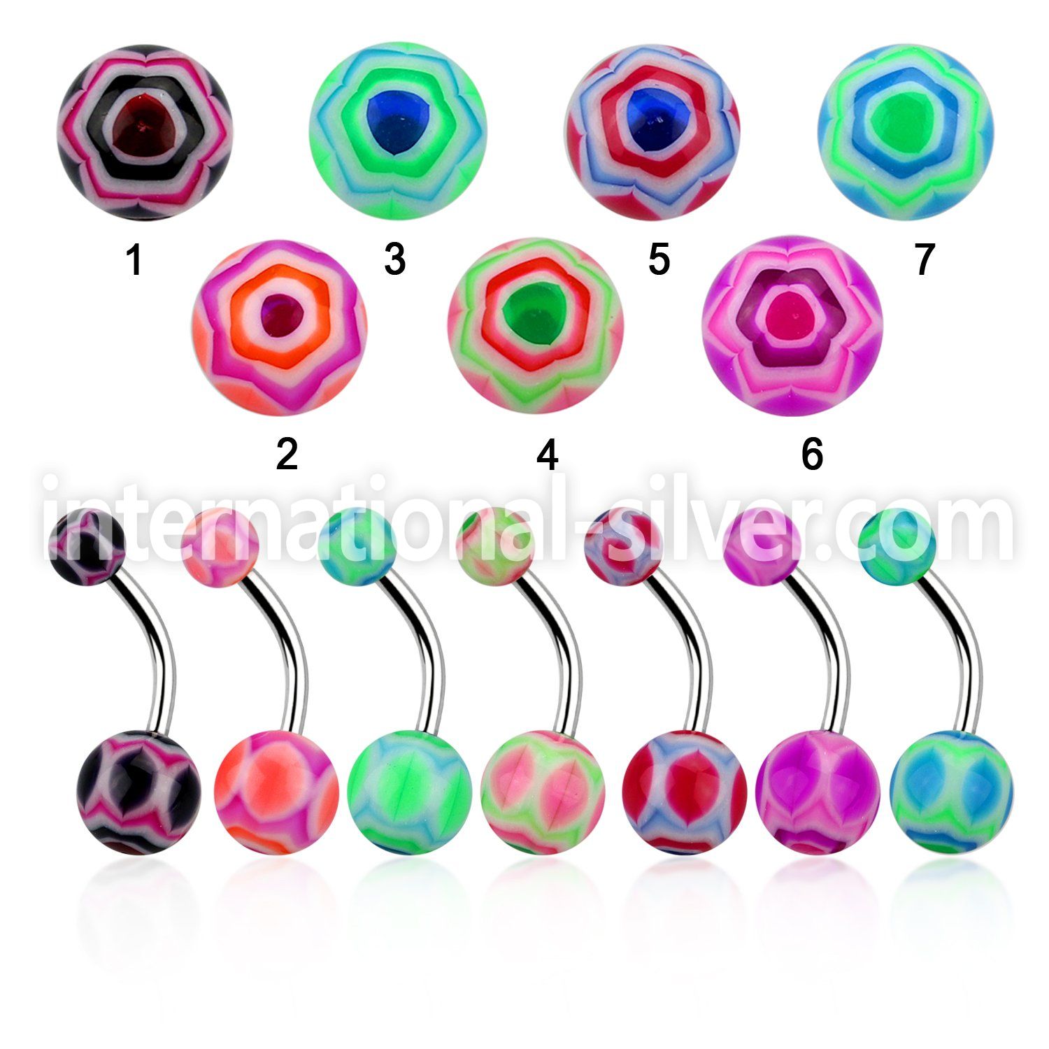 bndxf belly rings surgical steel 316l with acrylic parts belly button