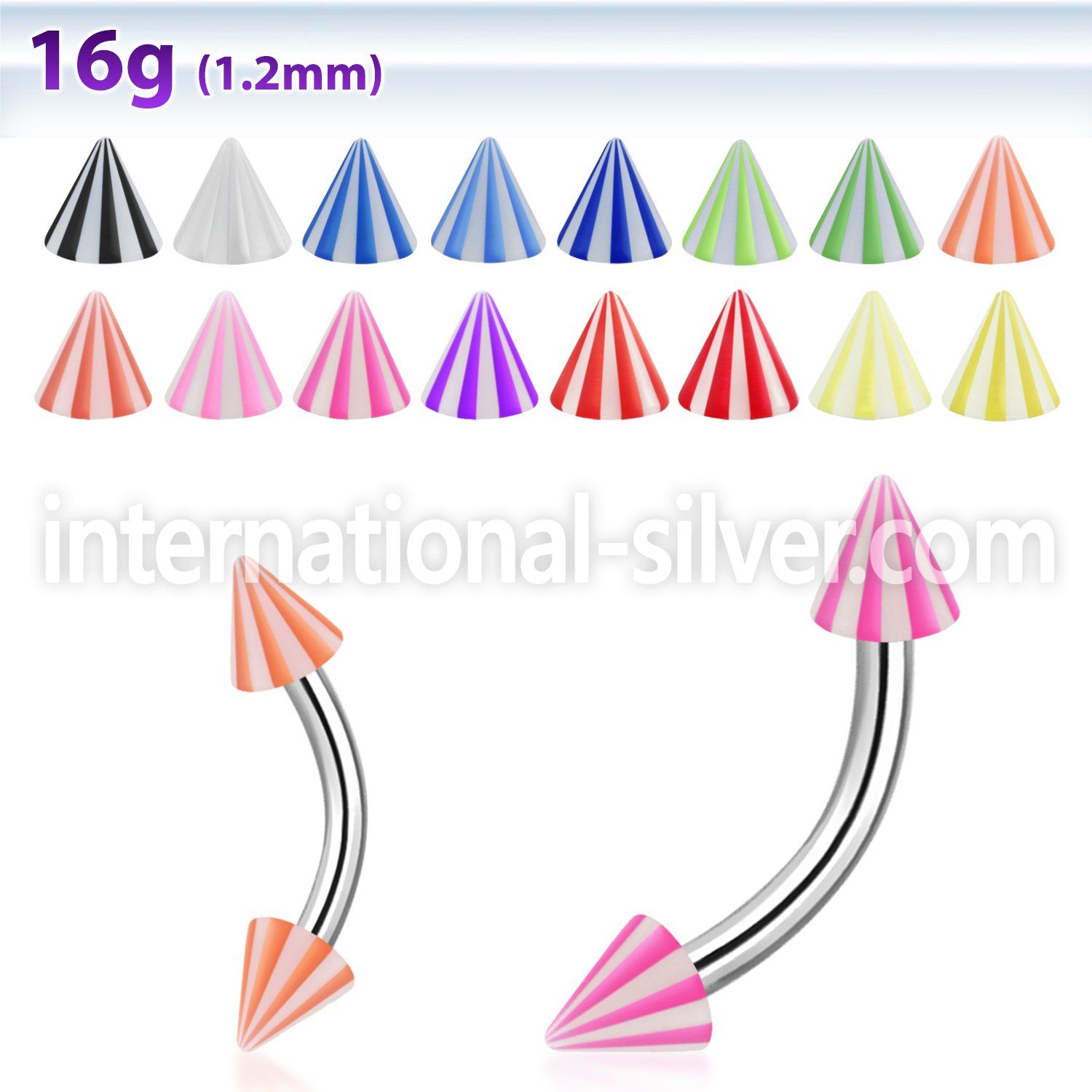 bnebecn micro curved barbells surgical steel 316l with acrylic parts eyebrow