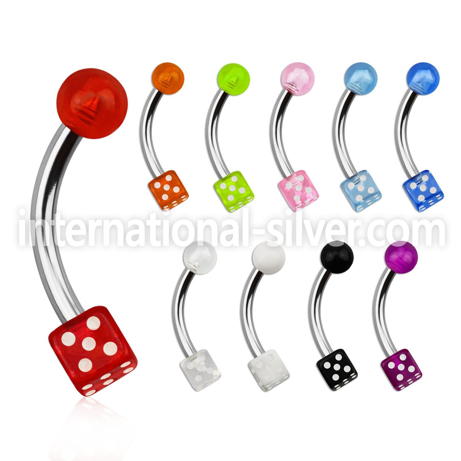 bnedi micro curved barbells surgical steel 316l with acrylic parts eyebrow