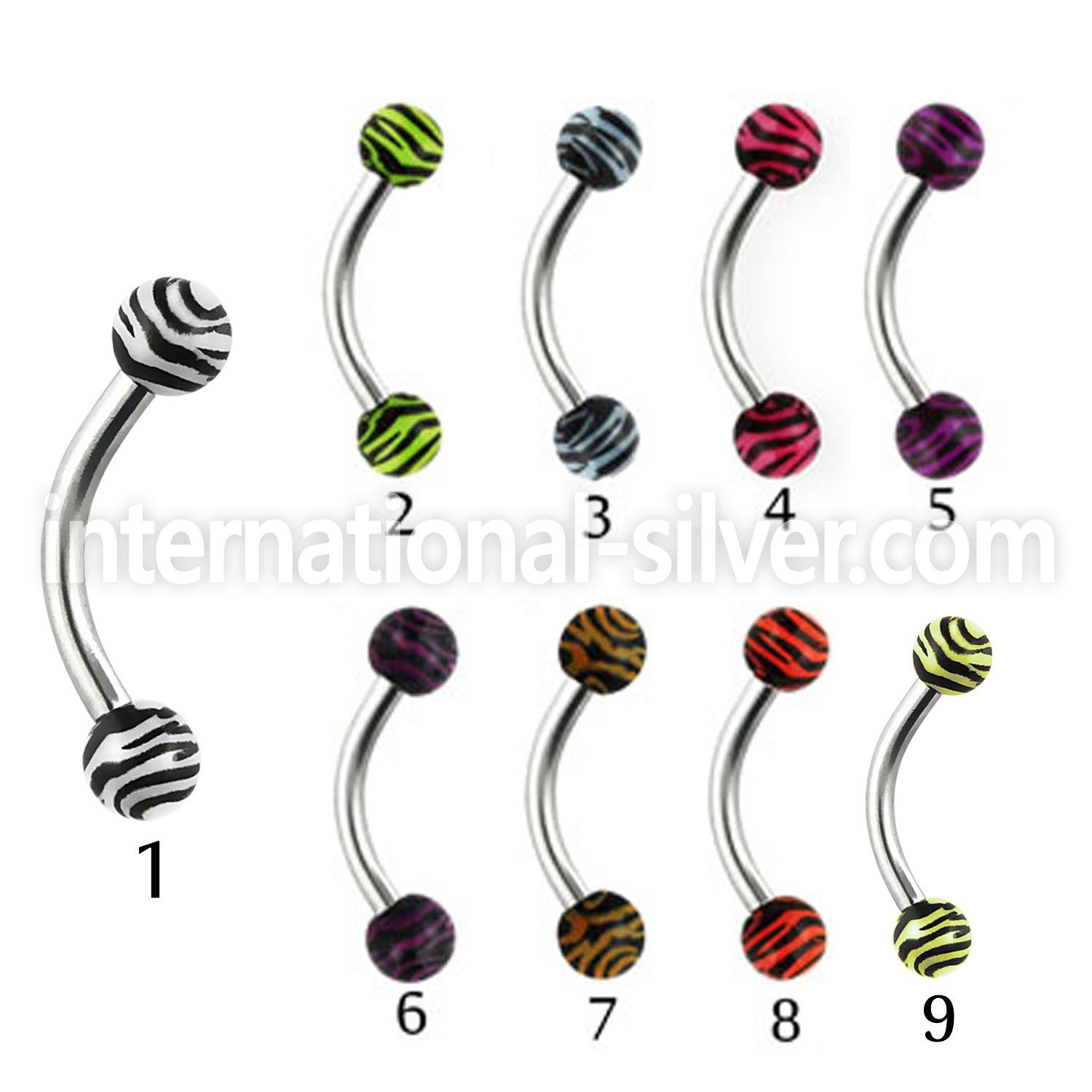 bnedxj micro curved barbells surgical steel 316l with acrylic parts eyebrow