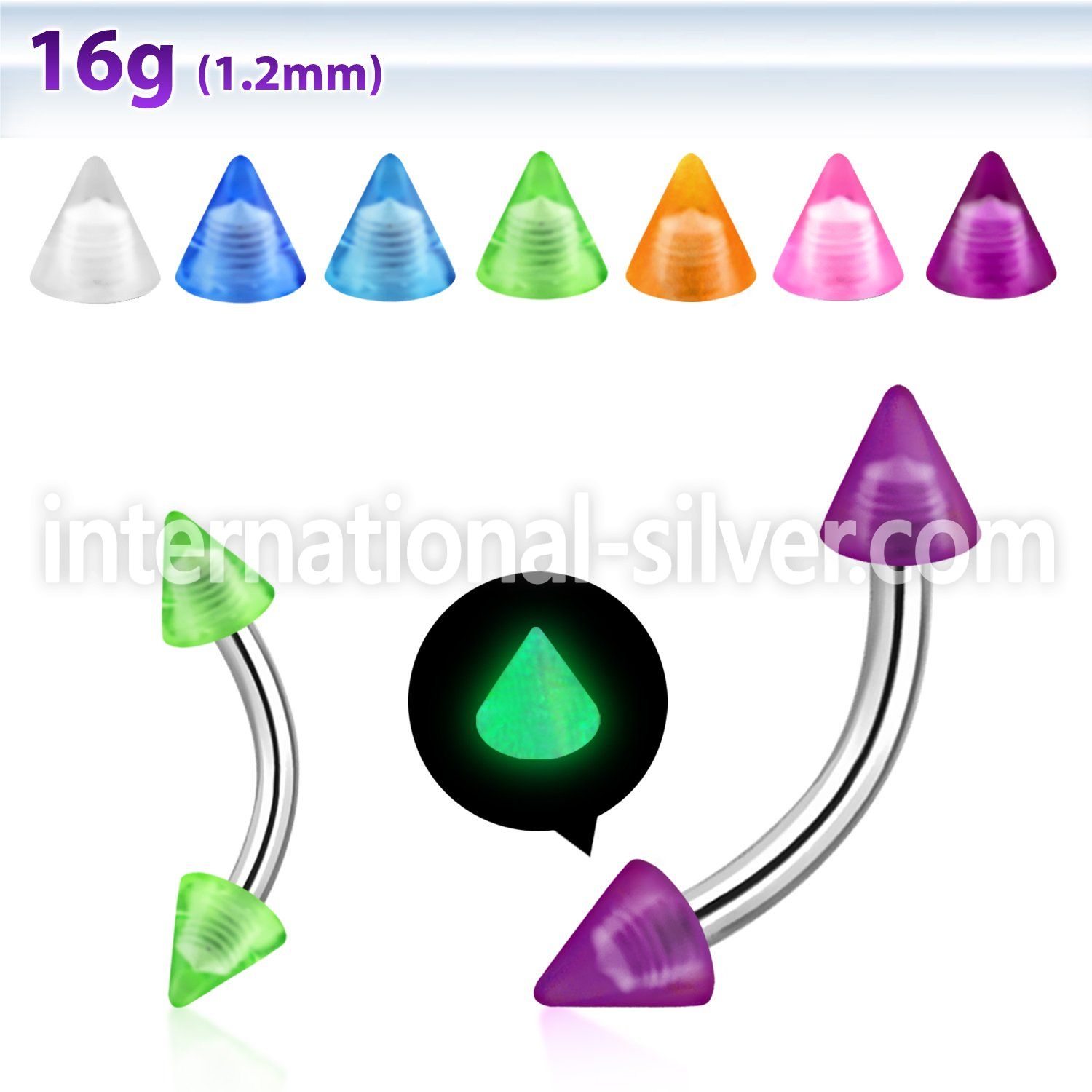 bneglcn micro curved barbells surgical steel 316l with acrylic parts eyebrow