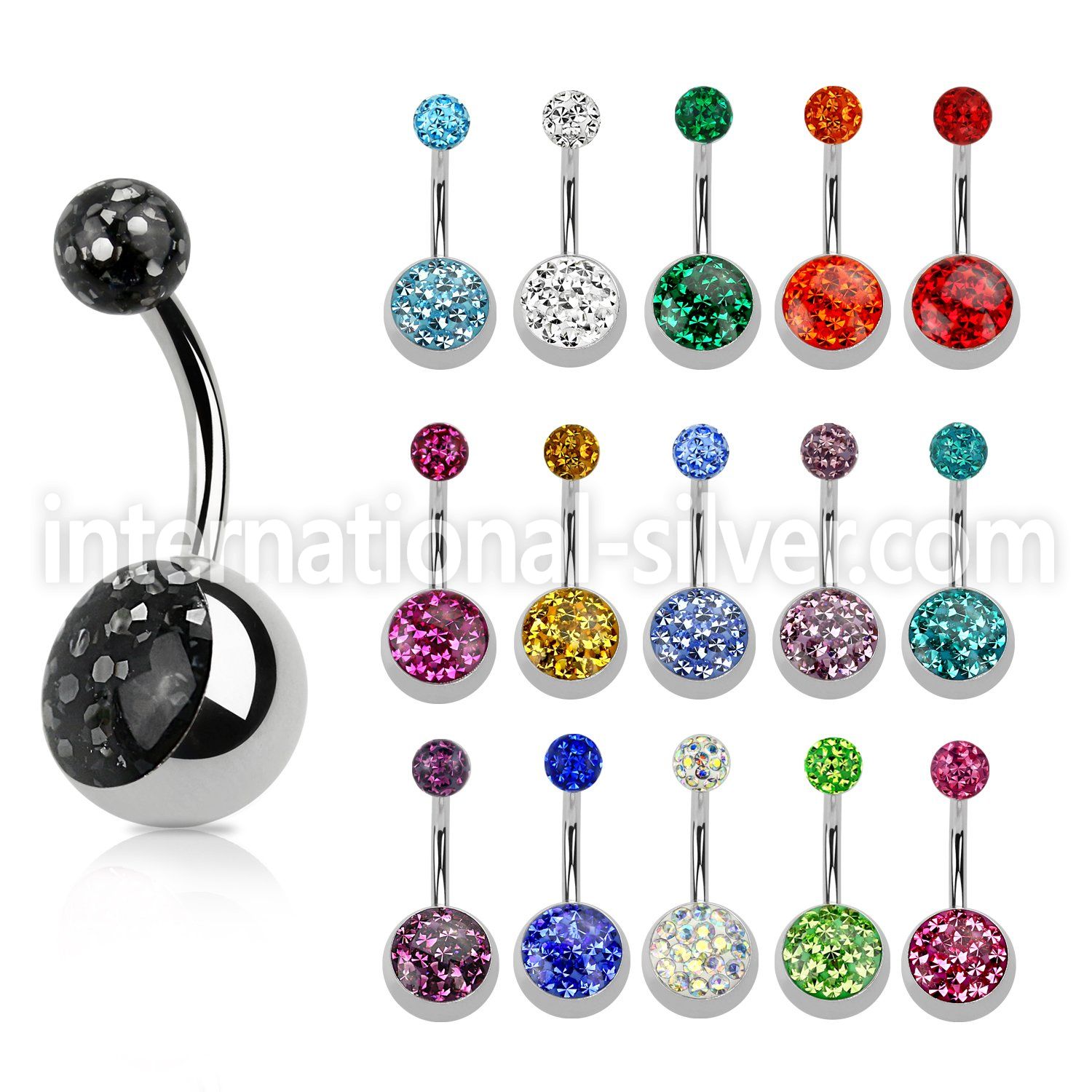 bnmtj15f belly rings surgical steel 316l belly button