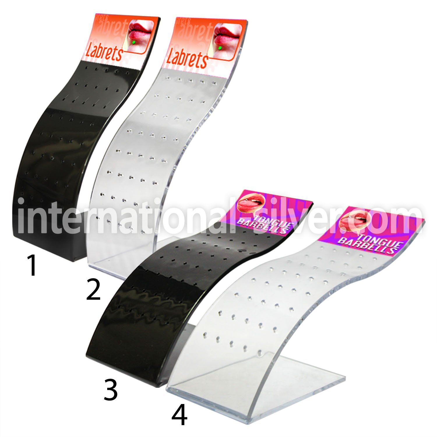 br1 displays acrylic body jewelry belly button