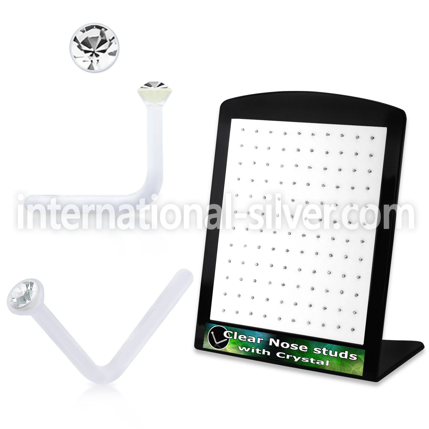 brac3 l shape nose studs acrylic body jewelry nose