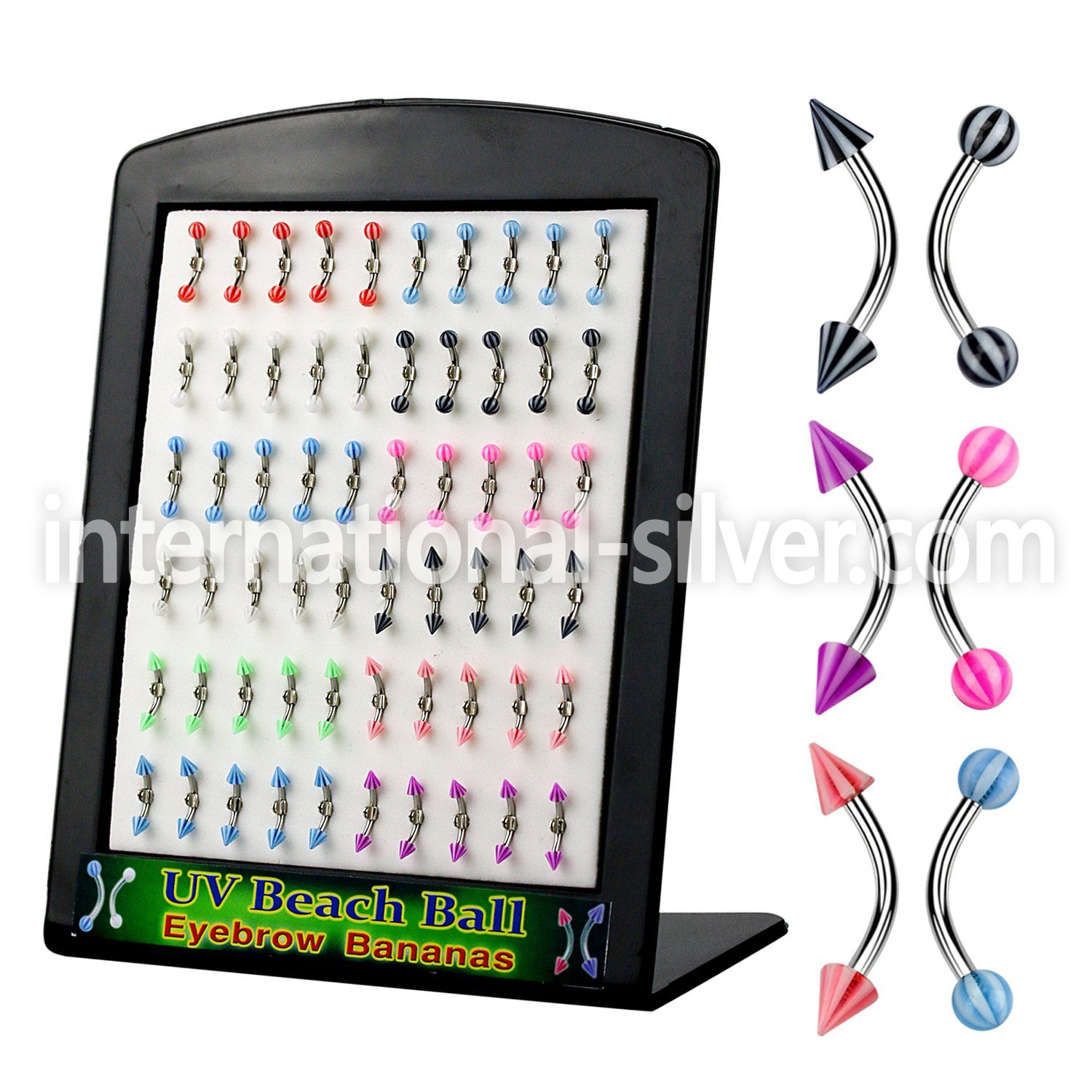 brbe3 micro curved barbells surgical steel 316l with acrylic parts eyebrow