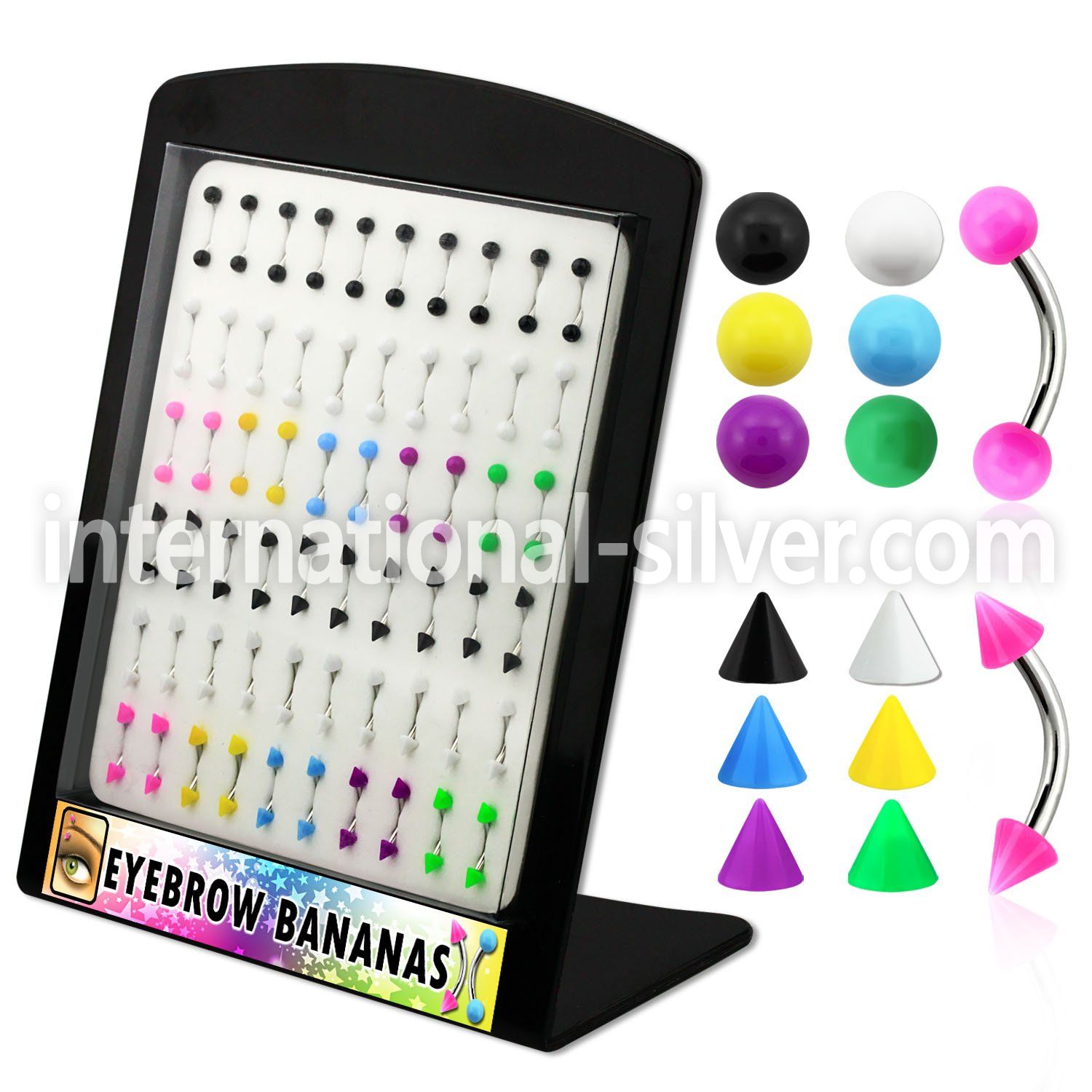 brbjmx1 micro curved barbells surgical steel 316l with acrylic parts eyebrow