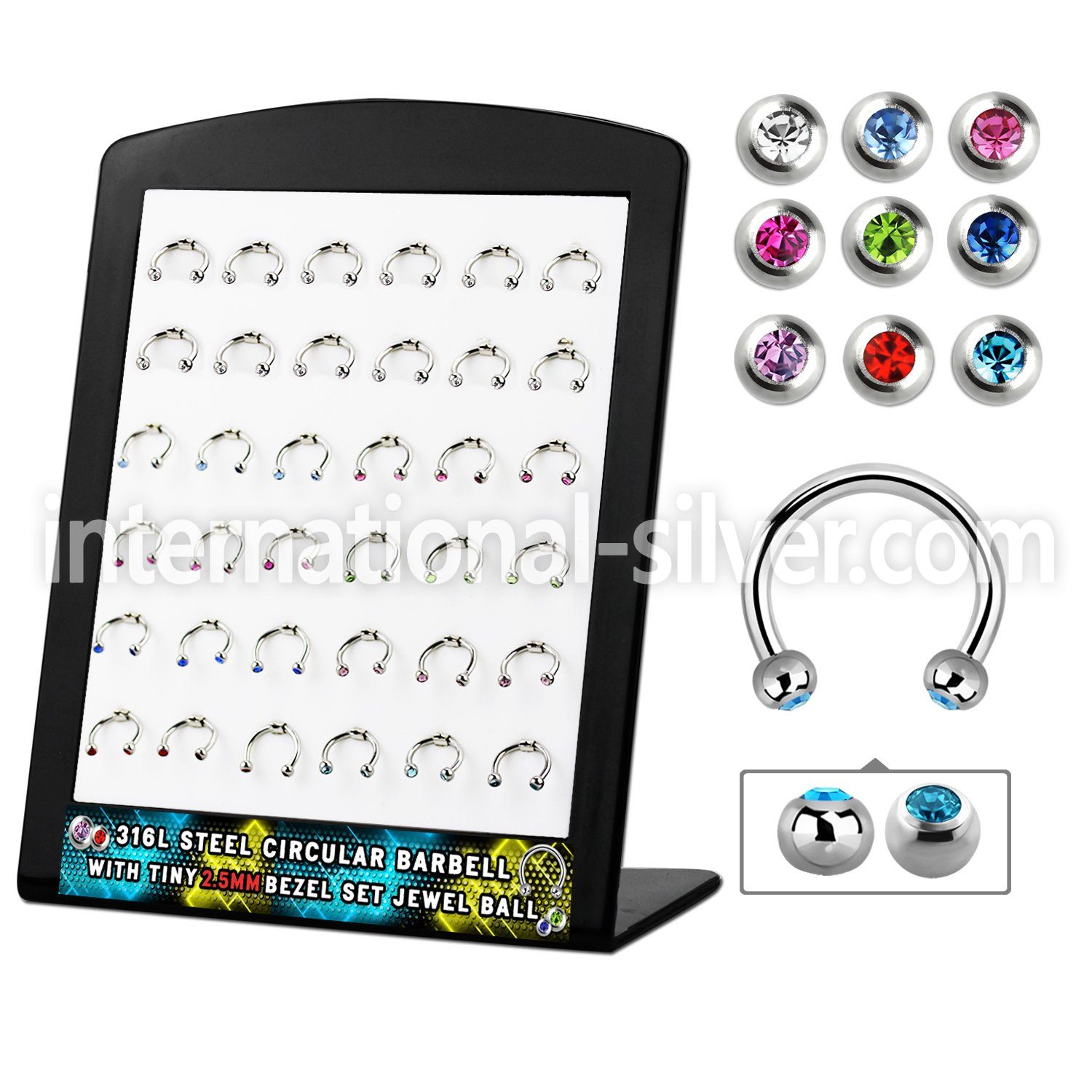 brbjmx3 horseshoes surgical steel 316l eyebrow