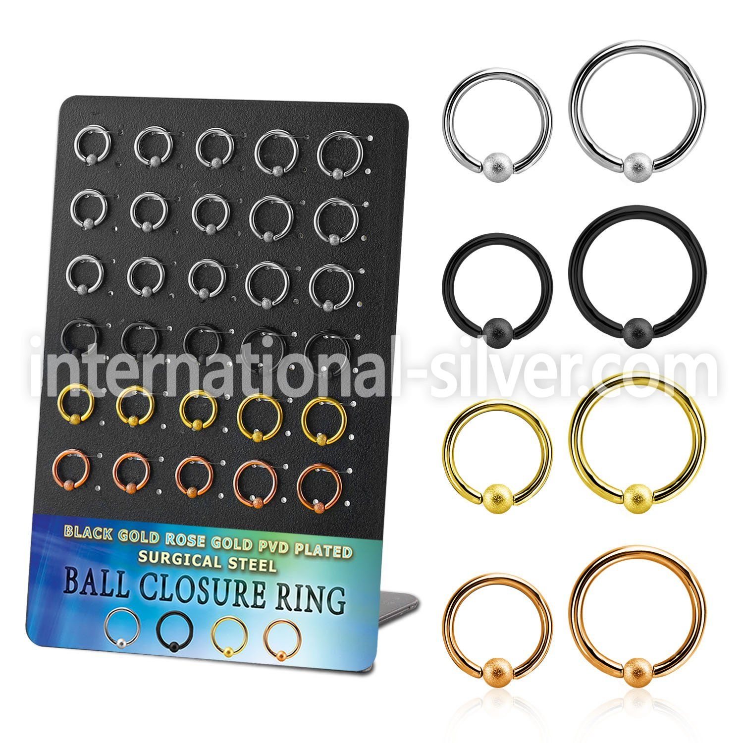 brcrt3b anodized surgical steel ball closure rings ear  othersear  lobe ear otherseyebrow helix tragus  piercing