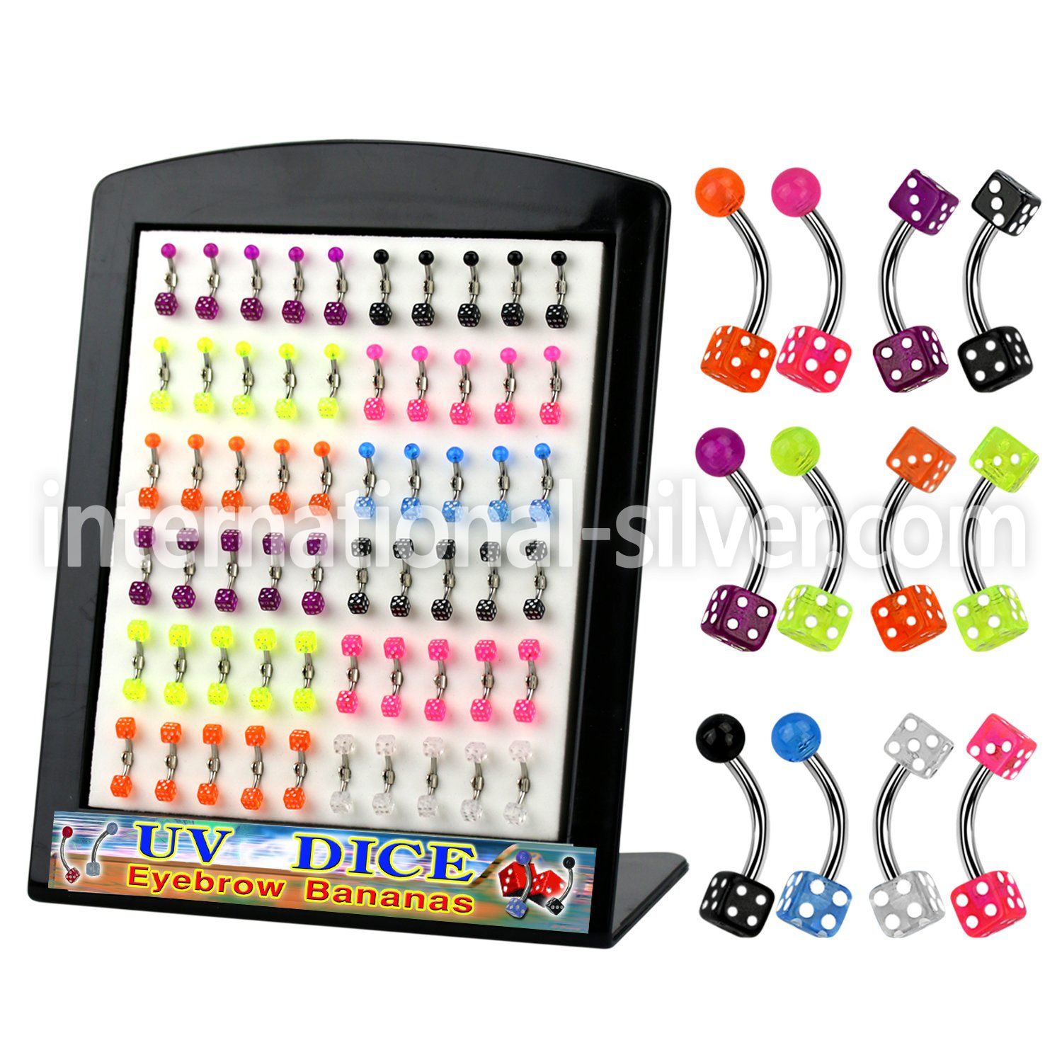 brdi3 micro curved barbells surgical steel 316l with acrylic parts eyebrow