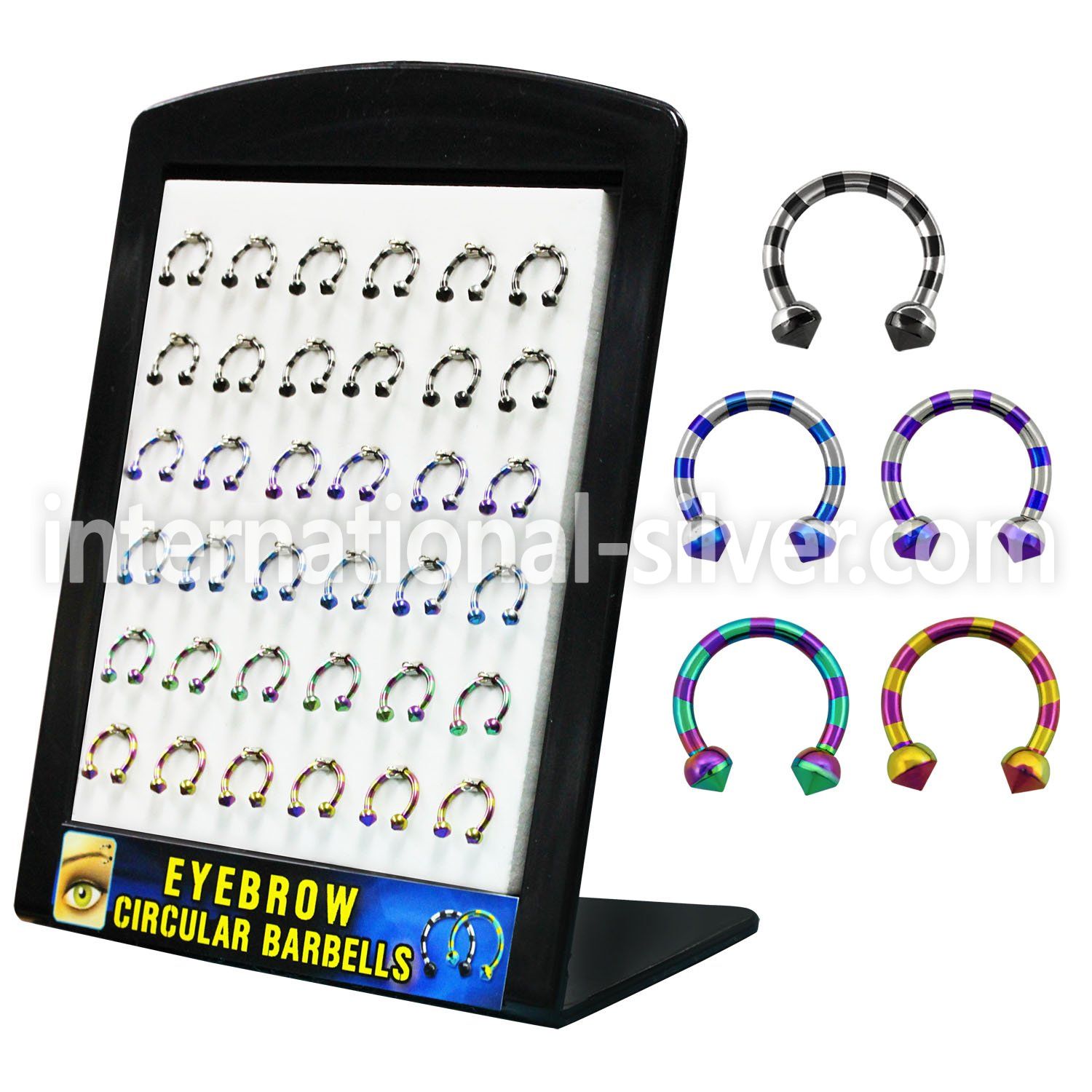 brmix23 horseshoes anodized surgical steel 316l belly button
