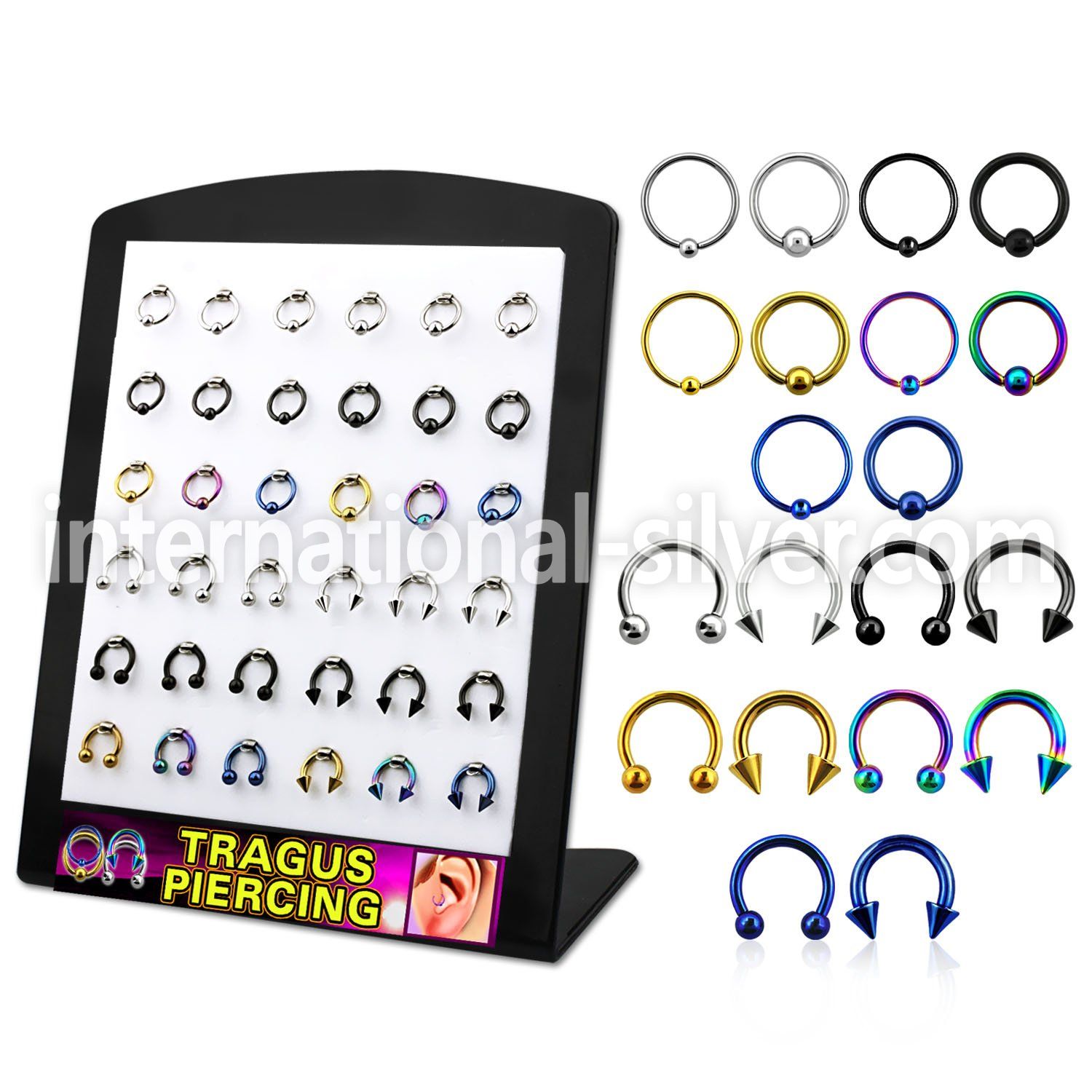 brmix26 horseshoes anodized surgical steel 316l belly button