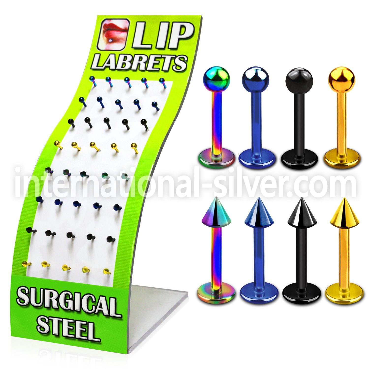 brmlb9 labrets lip rings anodized surgical steel 316l labrets chin