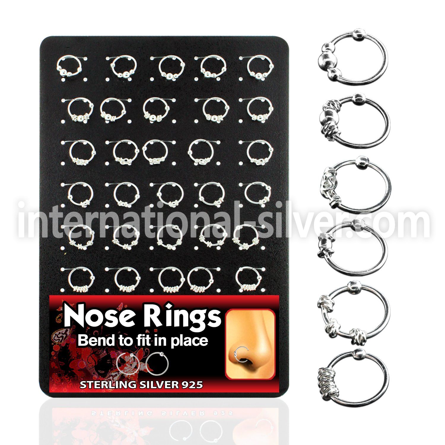 brnhm3 nose hoop silver 925 nose