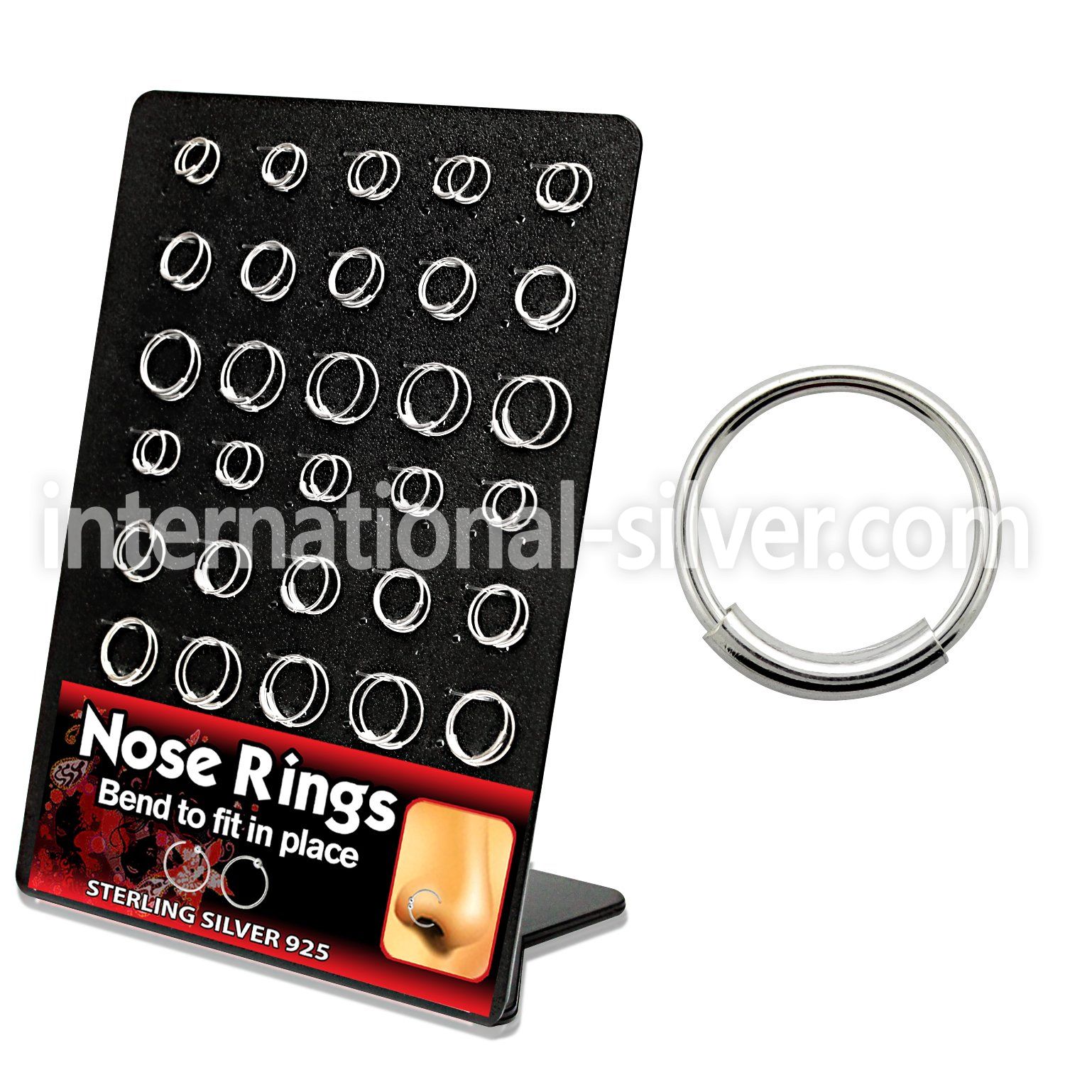 brnhm5 nose hoop silver 925 nose