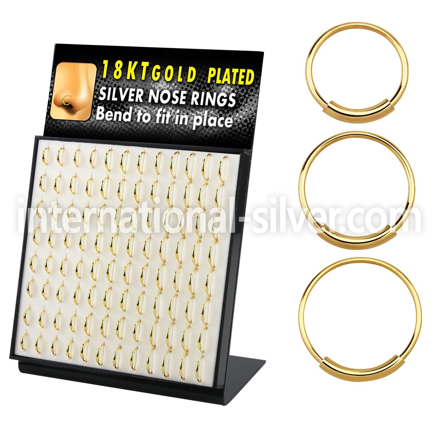 brnhmx15 nose hoop silver 925 